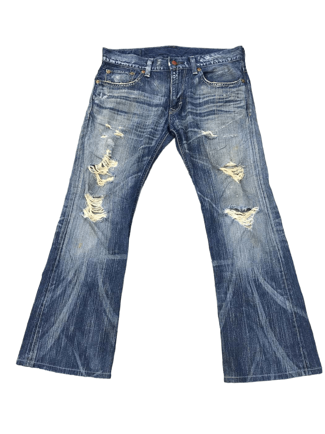 Image of Flarededwin 503 Distressed Denim Pant, Men's (Size 36)