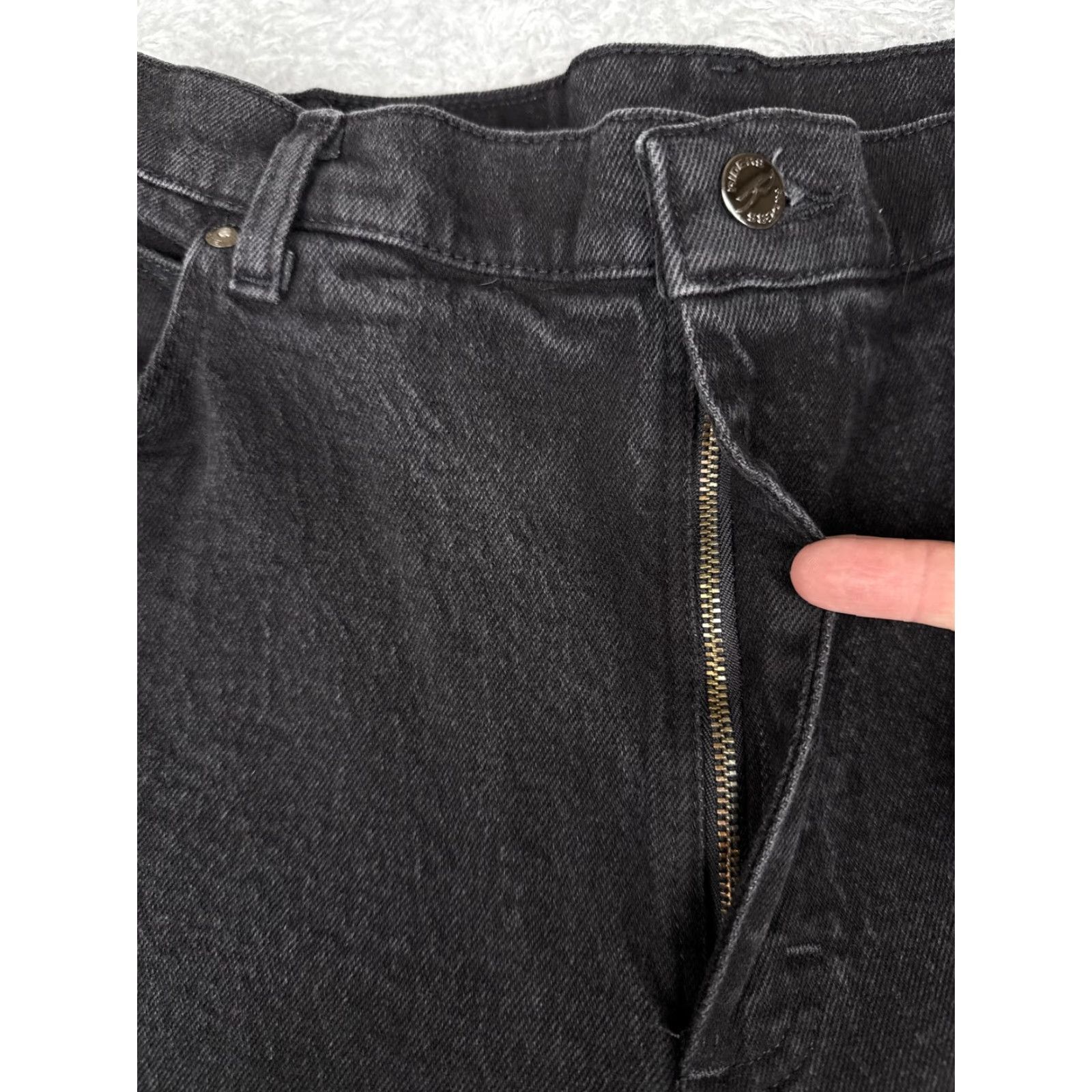 Lee Riders by Lee Jeans Womens Black Tapered Leg High Rise 32x30 Denim Stretch 5-Pocket ZIP Button Size 38" / US 16 / IT 52 - 5 Thumbnail