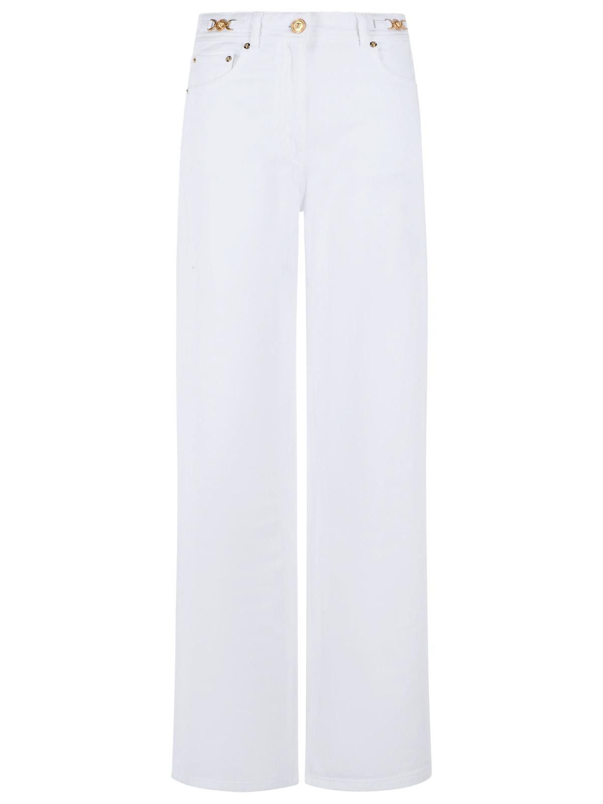 Versace VERSACE White Cotton Jeans Size 27" / US 4 / IT 40 - 1 Thumbnail