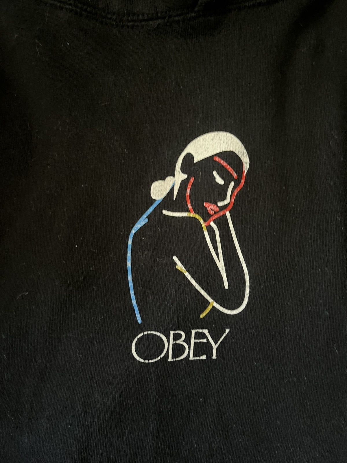 Obey Obey Lady Black Hoodir Size US L / EU 52-54 / 3 - 2 Thumbnail
