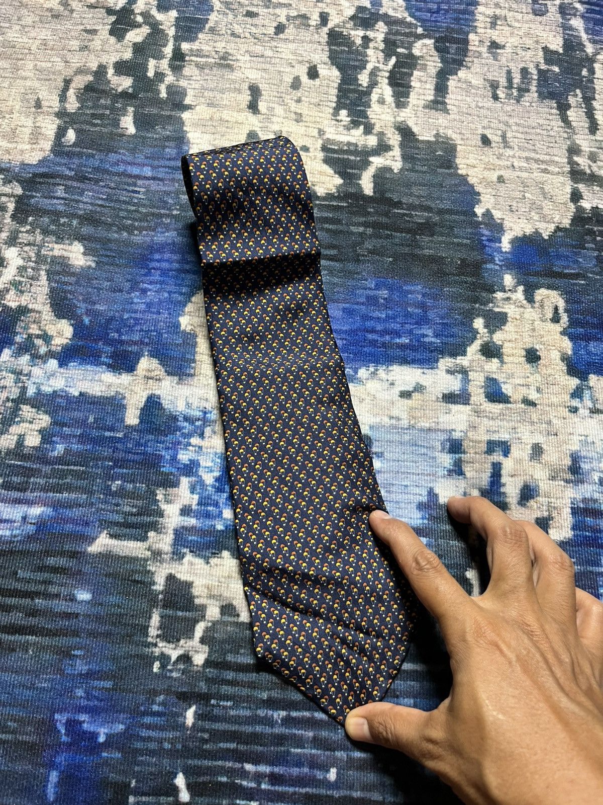 Salvatore Ferragamo 🔥Salvatore Ferragamo Full Print Neck tie Italy Size ONE SIZE - 2 Thumbnail