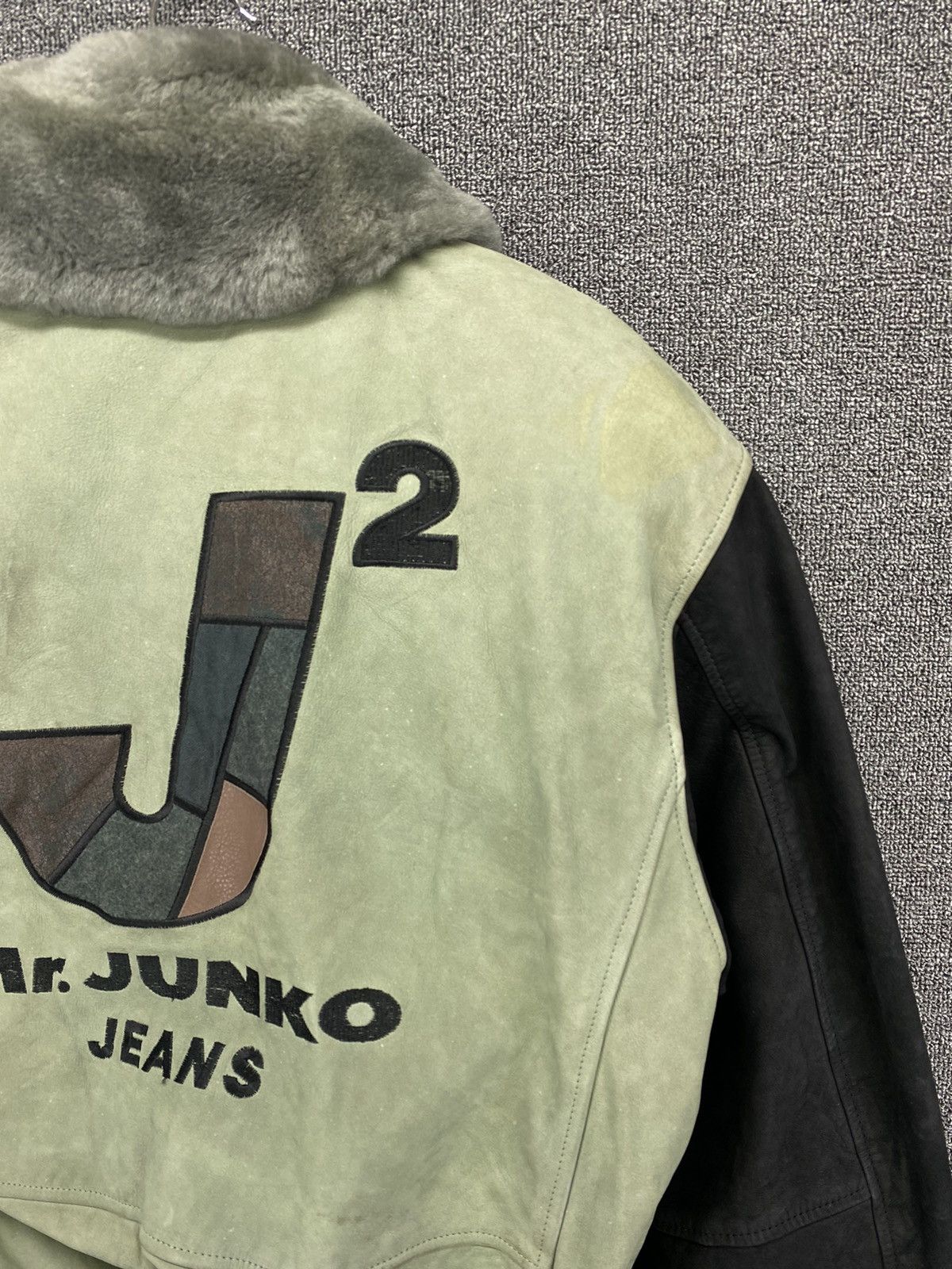 Japanese Brand Vintage Mr Junko Jeans Varsity Leather Jacket Size US M / EU 48-50 / 2 - 9 Thumbnail