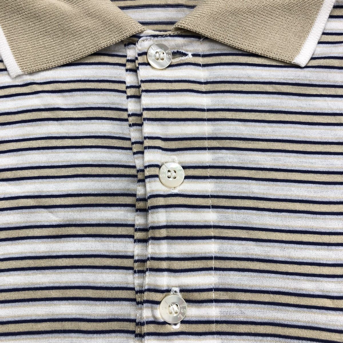 Luxury Yves Saint Laurent Pour Homme YSL Striped Polo Shirt