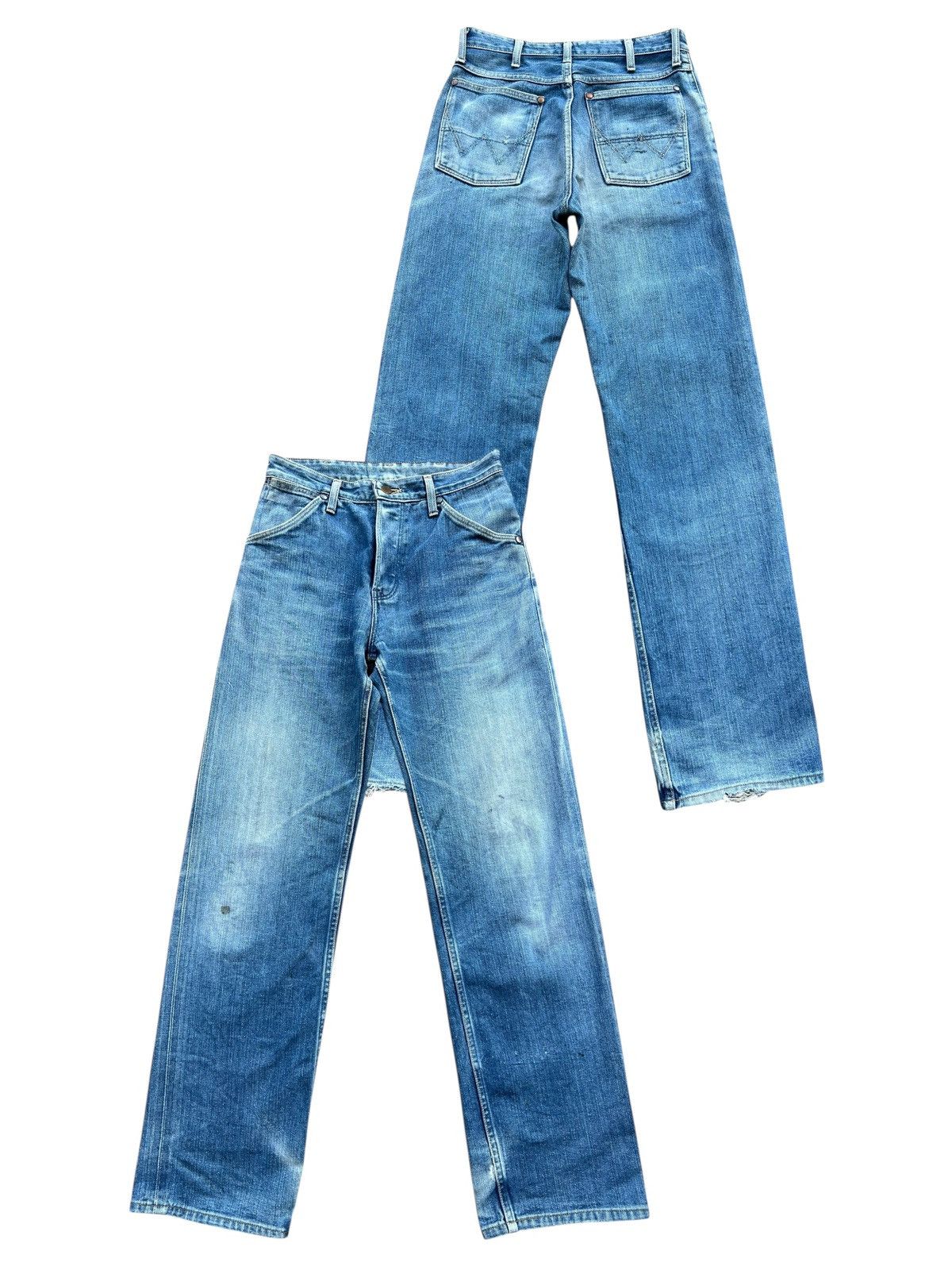Wrangler Vintage 90s Wrangler Selvedge Patina Denim Jeans 29x32 Size US 29 - 1 Thumbnail
