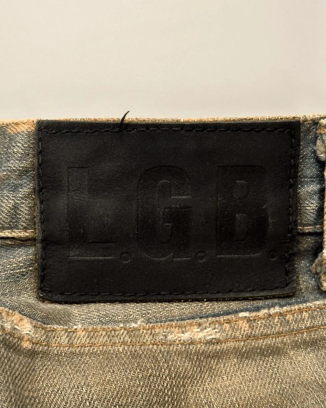 Le Grande Bleu (L.G.B.) LGB Mud Wash Cropped Bootcut Wolf Jeans (NO.WOLF 1818C) Size US 28 / EU 44 - 13 Thumbnail