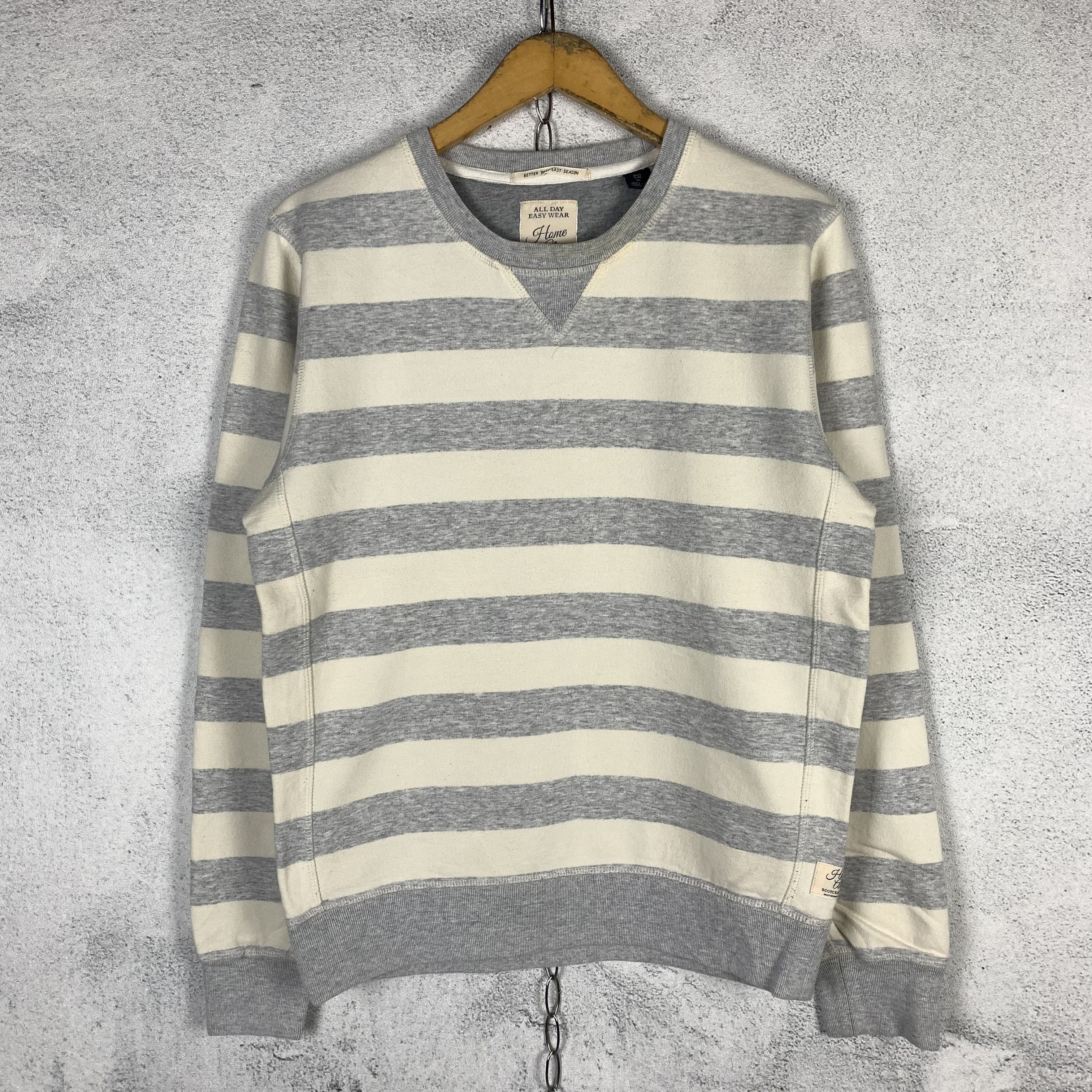 Japanese Brand Scotch & Soda Stripe Sweatshirt Crewneck Size US M / EU 48-50 / 2 - 1 Thumbnail