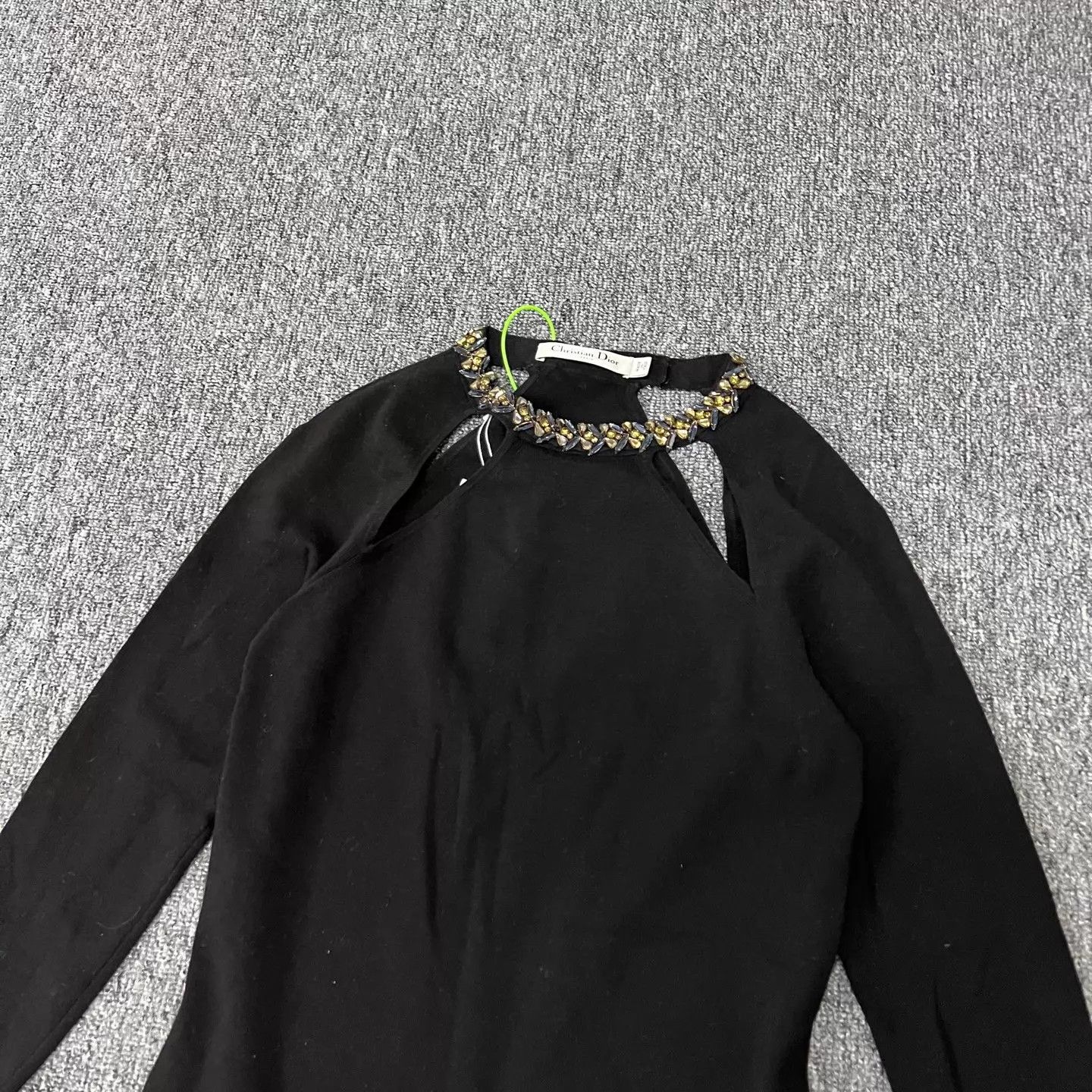 Dior Dior Crystal Neckline Cutout Wool Dress 38 99New Size S / US 4 / IT 40 - 4 Thumbnail
