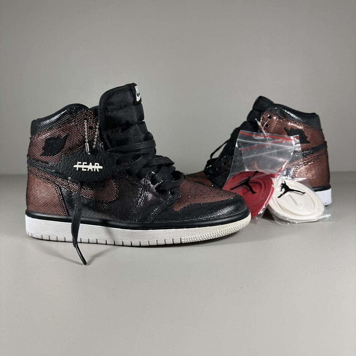 Nike Nike Air Jordan 1 High OG Fearless Metallic Rose Sneakers Size US 6 / IT 36 - 1 Thumbnail