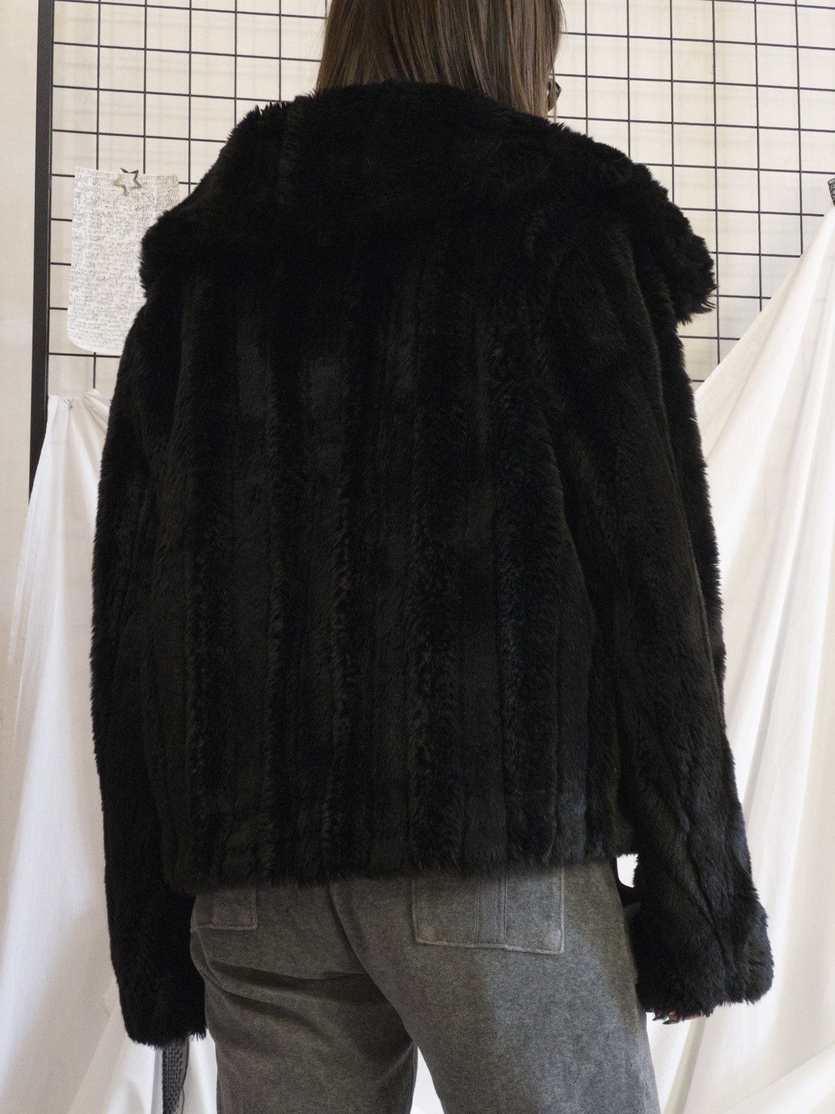 Vintage Black faux fur coat Size S / US 4 / IT 40 - 6 Thumbnail