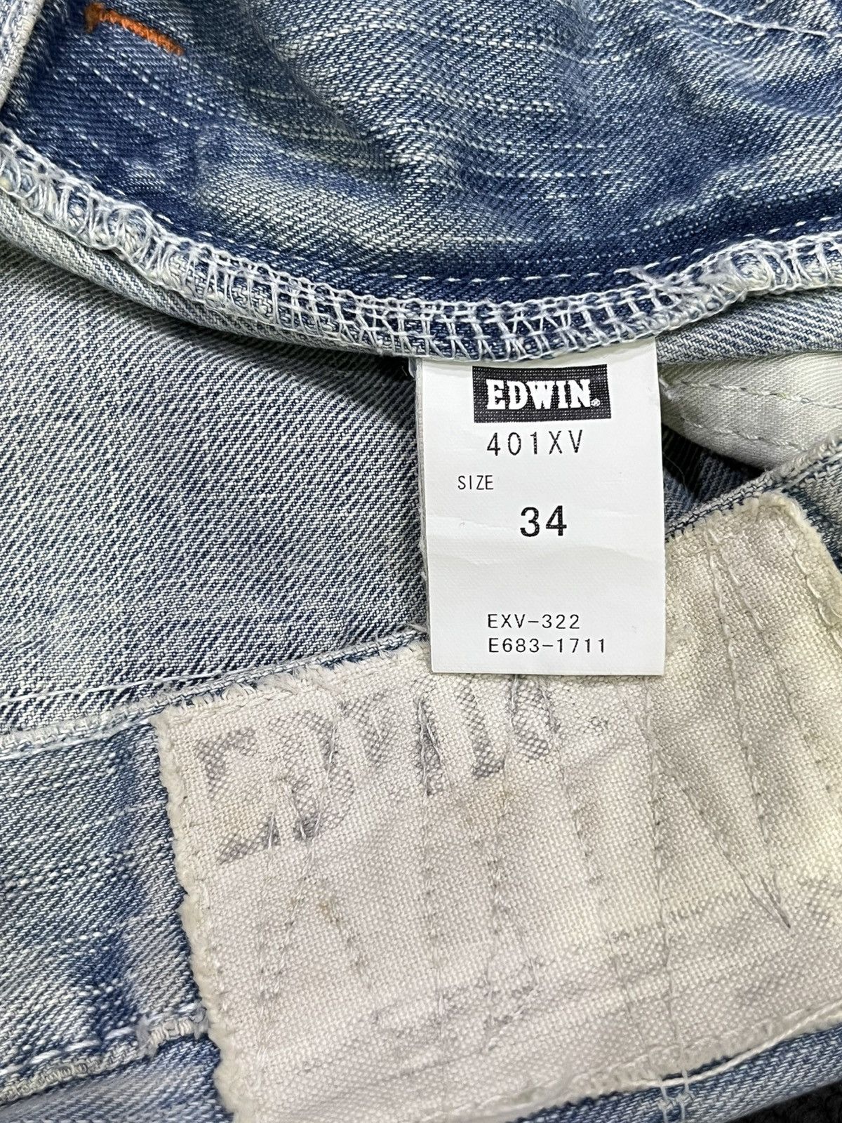 Edwin FYE🔥EDWIN 401XV Grunge Dirty Mudwash Off-Blue Flare Denim Size US 34 / EU 50 - 14 Thumbnail