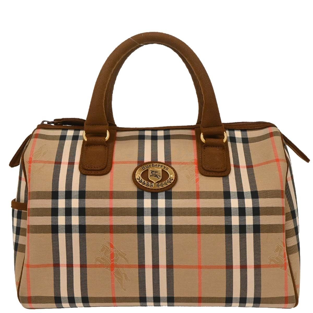 Burberry Burberry Nova Check Bowling Bag Canvas Size ONE SIZE - 1 Thumbnail