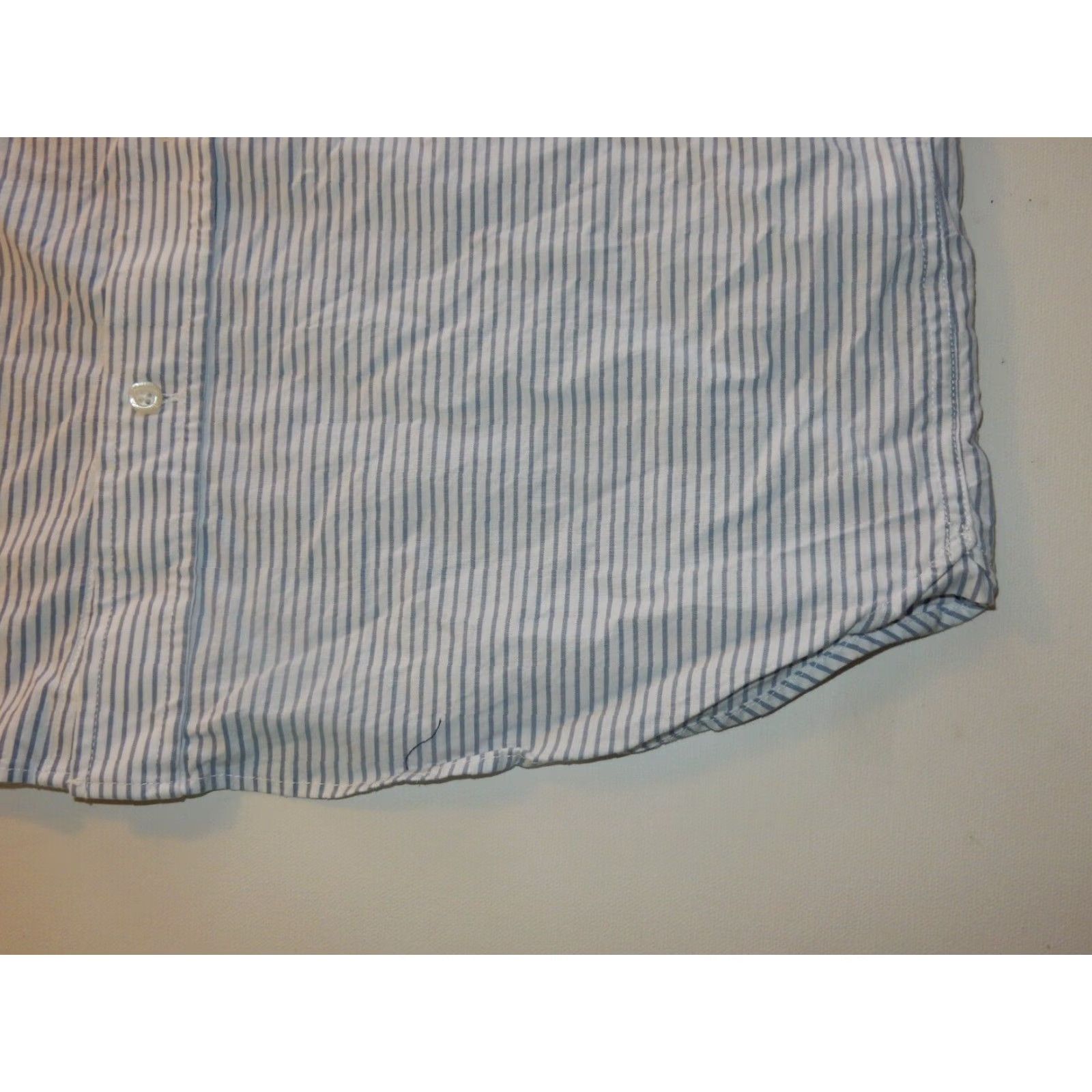 Banana Republic Banana Republic Slim Fit Button-Up Shirt Men's Medium Blue Striped Cotton Long Sleeve Mens Size US M / EU 48-50 / 2 - 2 Thumbnail