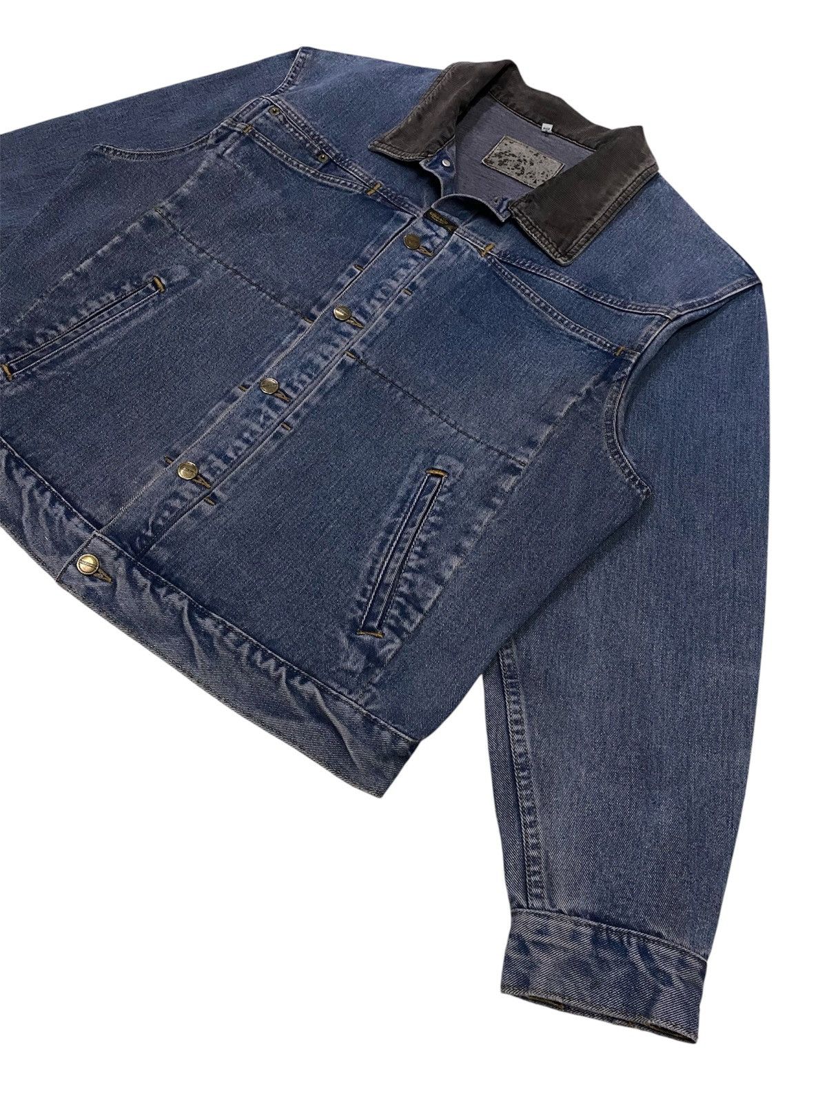 Marithe + Francois Girbaud 90s Marithe Francois Girbaud Corduroy Switching Denim Jacket Size US L / EU 52-54 / 3 - 23 Thumbnail