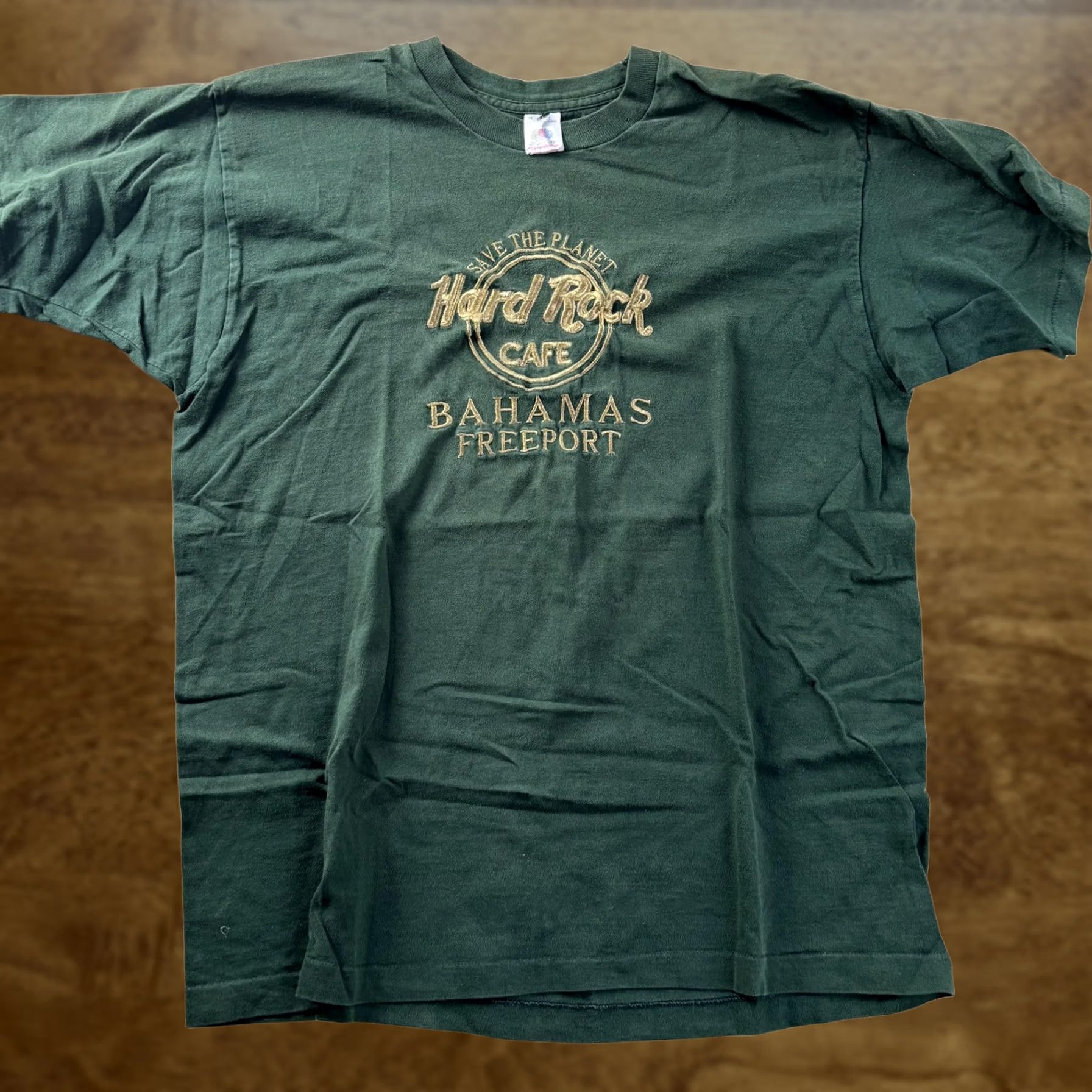 Fruit Of The Loom Hard Rock Cafe Bahamas Freeport Shirt Mens XL Green Travel Tee Size US XL / EU 56 / 4 - 1 Thumbnail