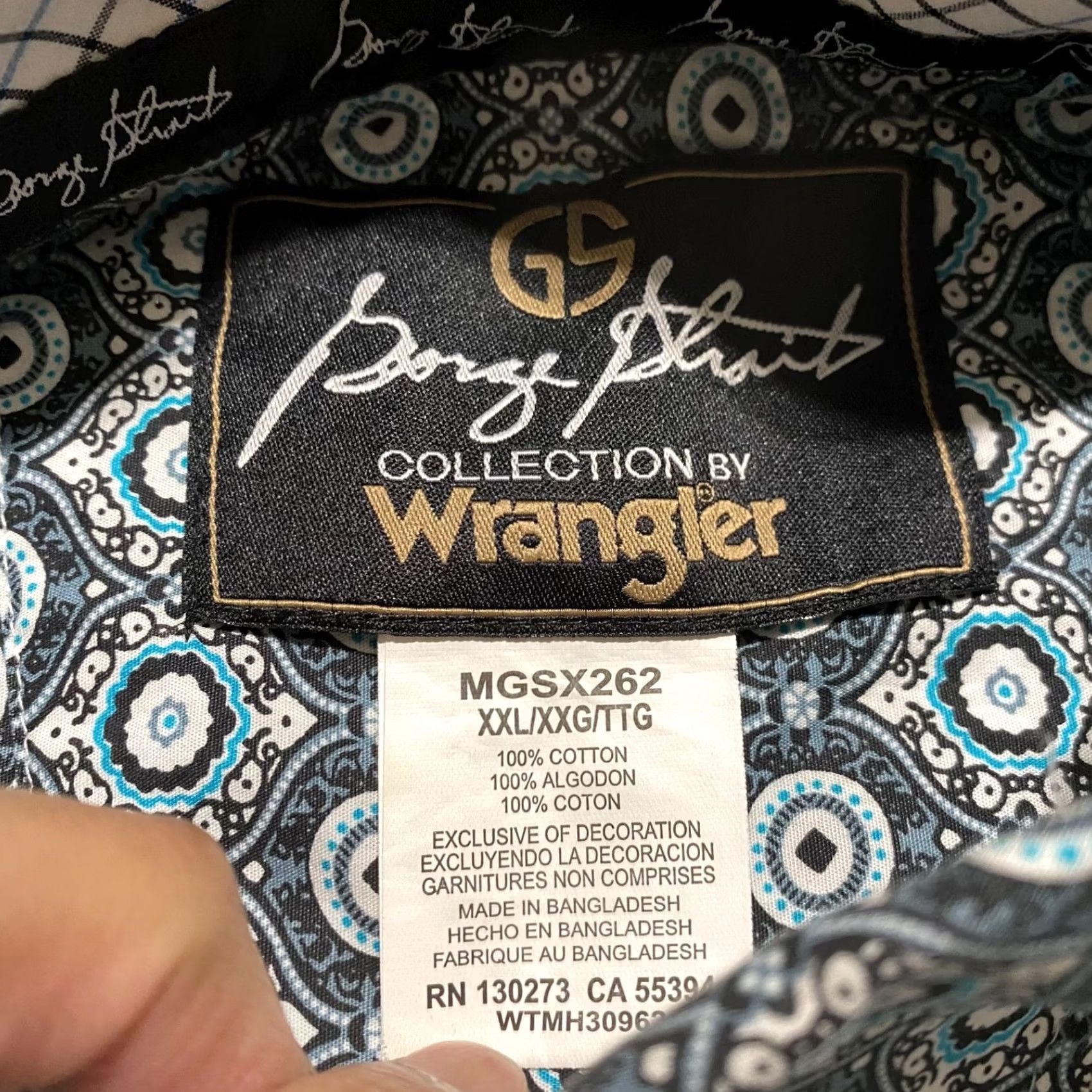 Wrangler Wrangler Shirt 2XL Multicolor Geometric Long Sleeve Button Down Cowboy Mens Size US XXL / EU 58 / 5 - 3 Thumbnail