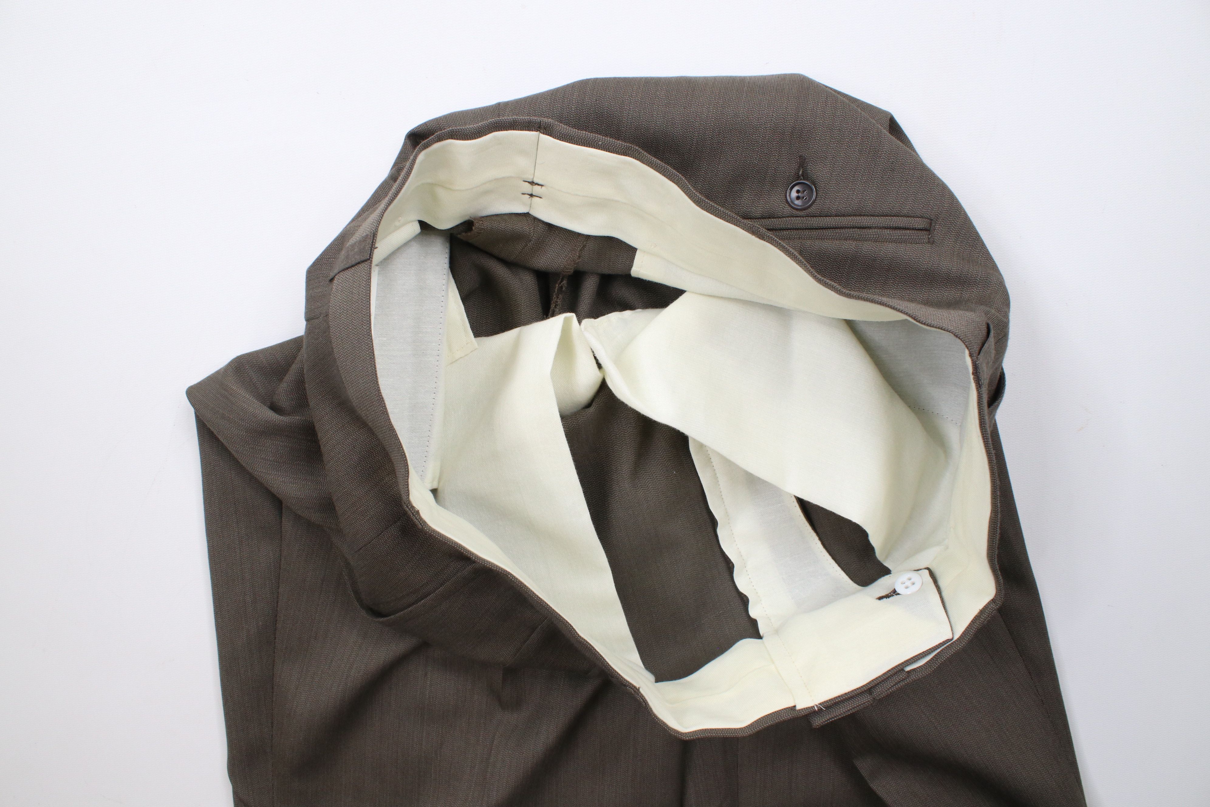 Vintage Vintage 90s Streetwear Wool Blend Wide Leg Chino Pants Brown Size US 34 / EU 50 - 9 Thumbnail