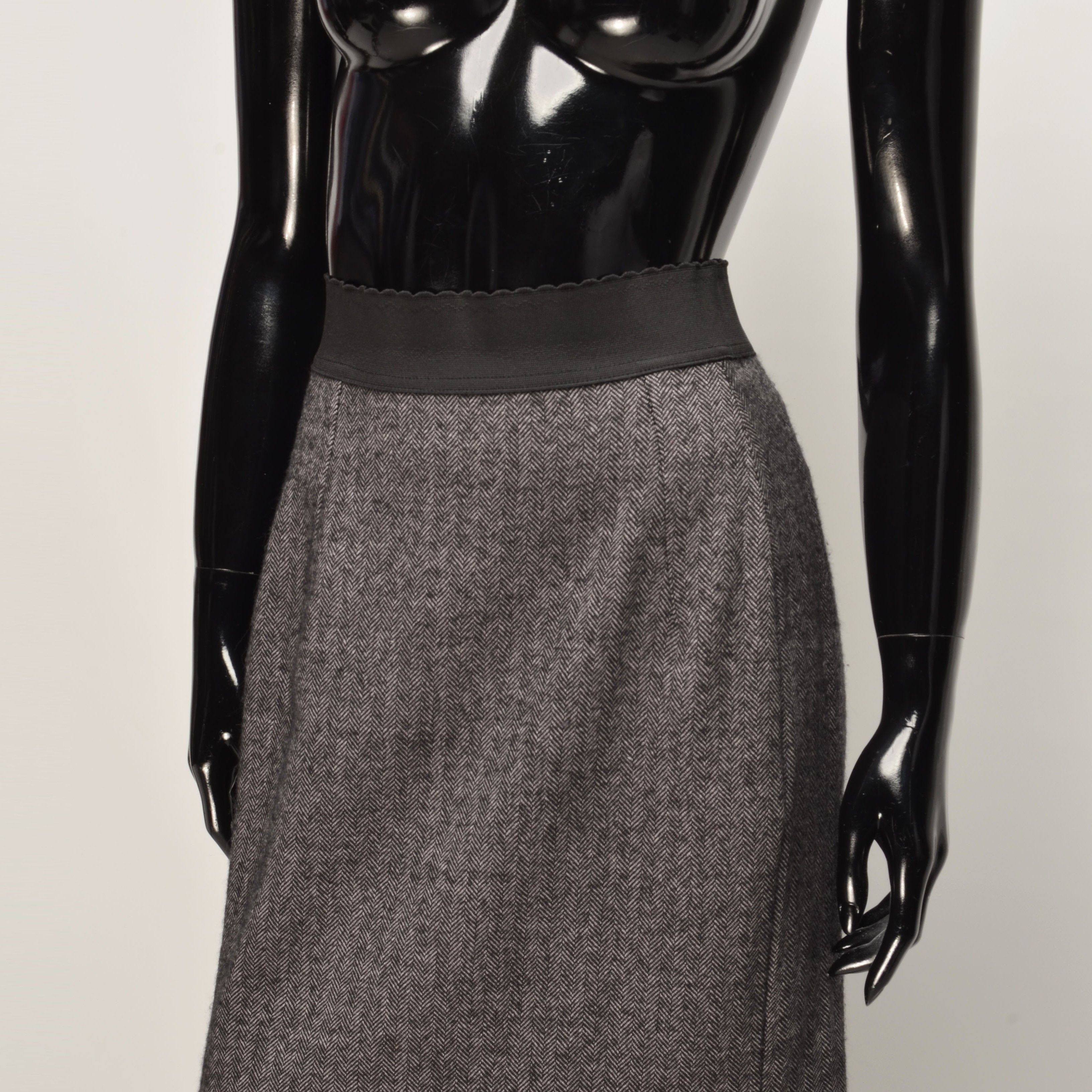 Dolce & Gabbana Dolce & Gabbana Wool Tweed Midi Skirt Size 28" / US 6 / IT 42 - 2 Thumbnail