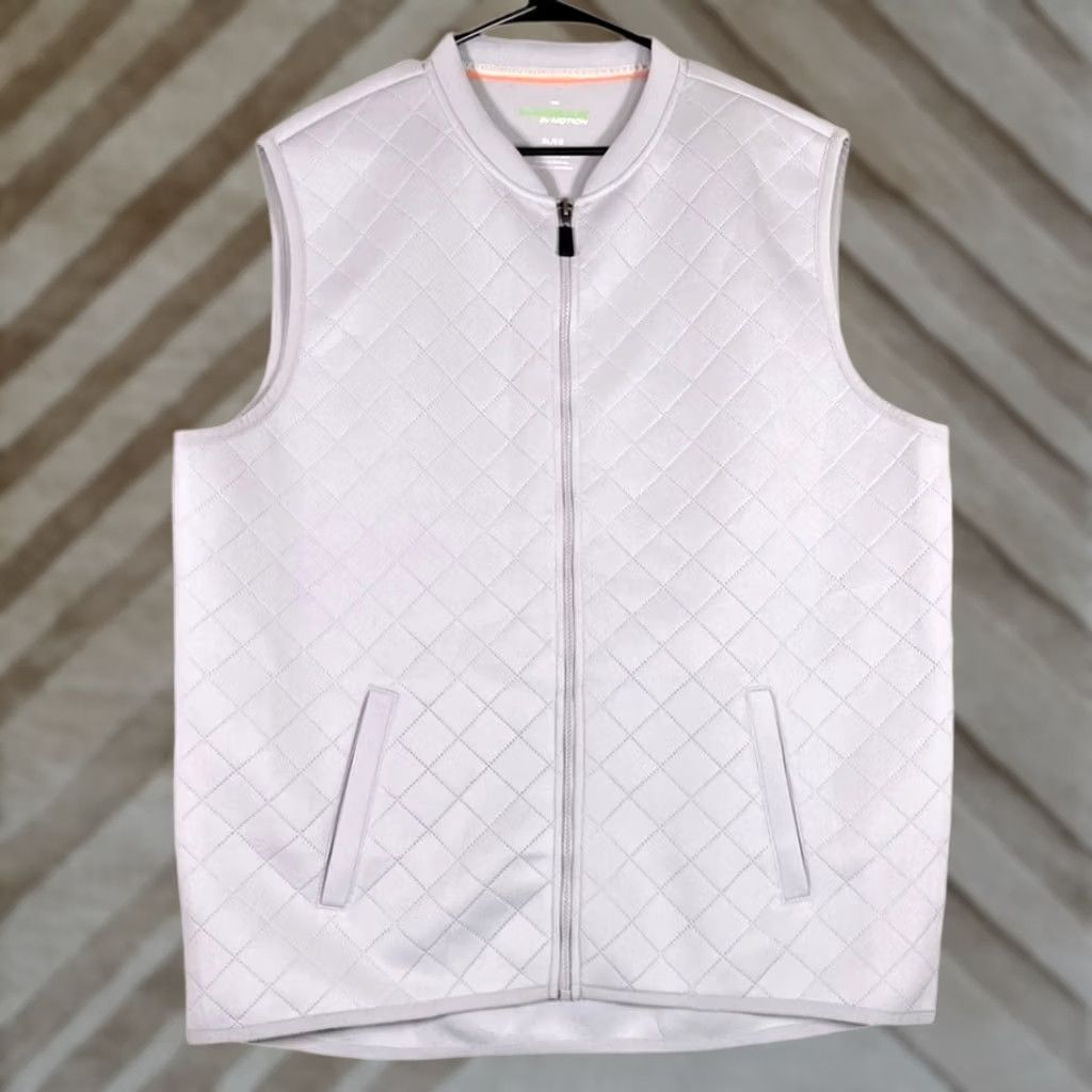 Haggar Haggar Mens Vest Gray In Motion Jacket Zip Pockets Wind-Resistant Water-Resistant Quilted Polyester XL Casual Outdoor Golf Hiking Size US XL / EU 56 / 4 - 1 Thumbnail