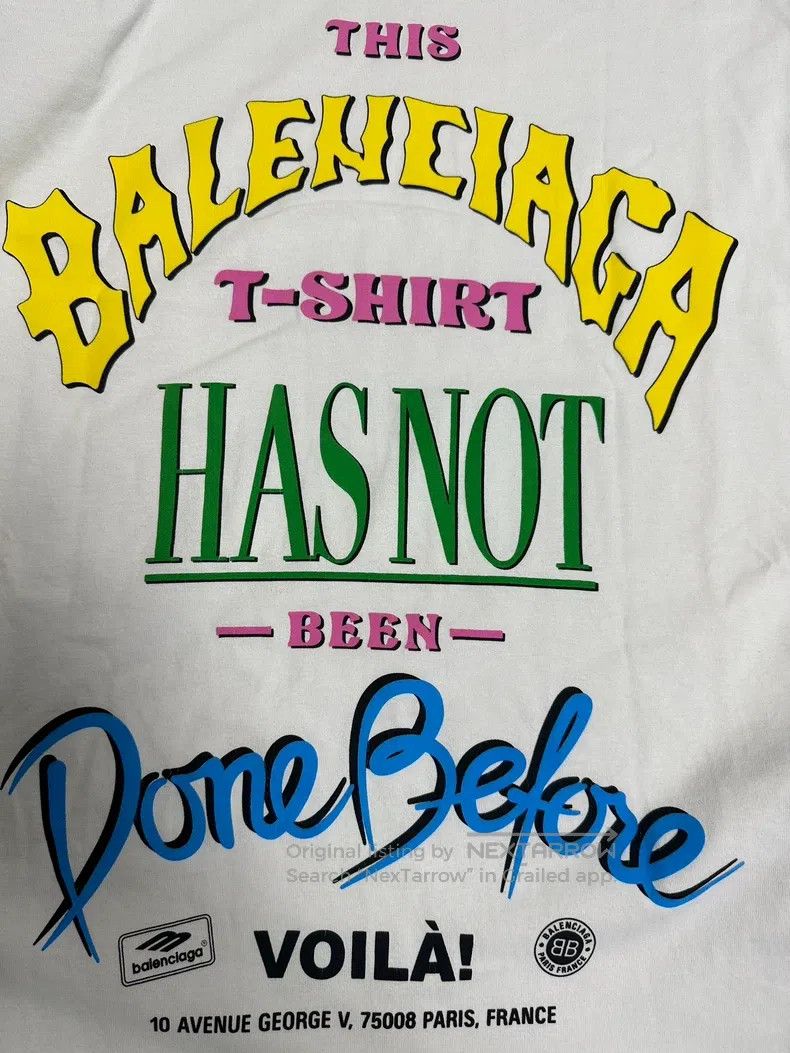 Balenciaga Balenciaga Letter Printed Long Crewneck T-Shirt Size US M / EU 48-50 / 2 - 3 Thumbnail