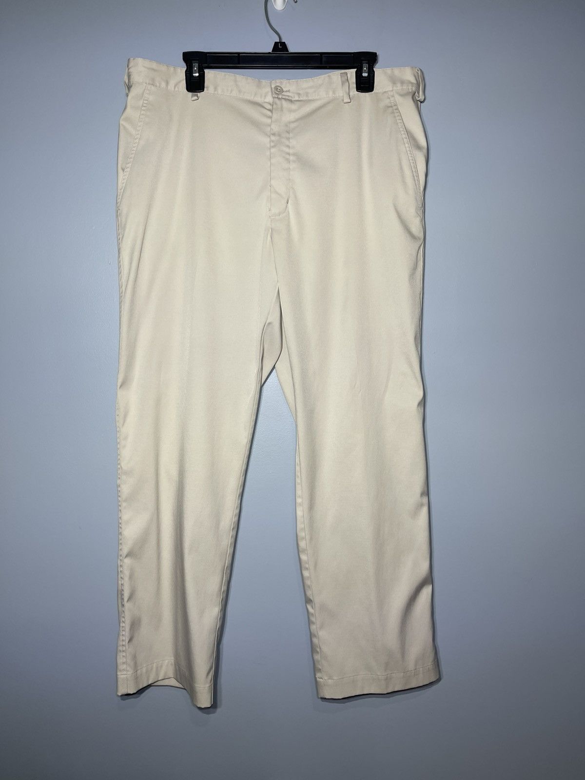 Nike Nike Golf Men's FitDry Pants 36x32 Khaki Beige Flat Front Size US 36 / EU 52 - 2 Thumbnail