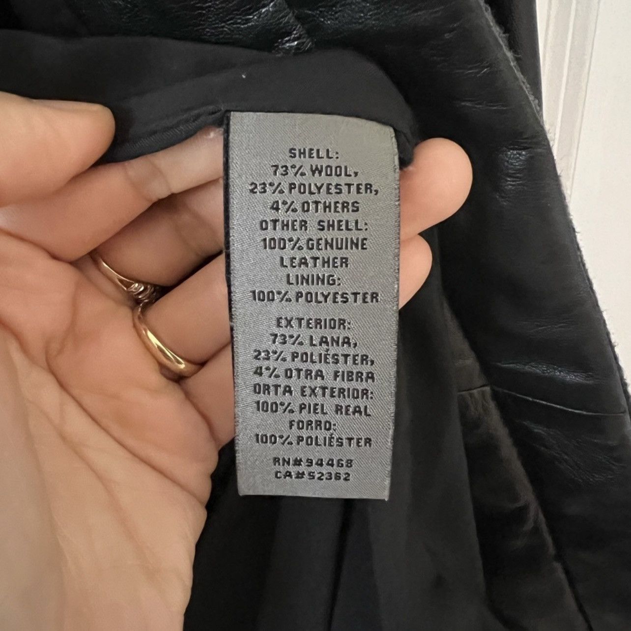 Vera Wang Vera Wang Wool & Leather Coat XS Black Size XS / US 0-2 / IT 36-38 - 4 Thumbnail