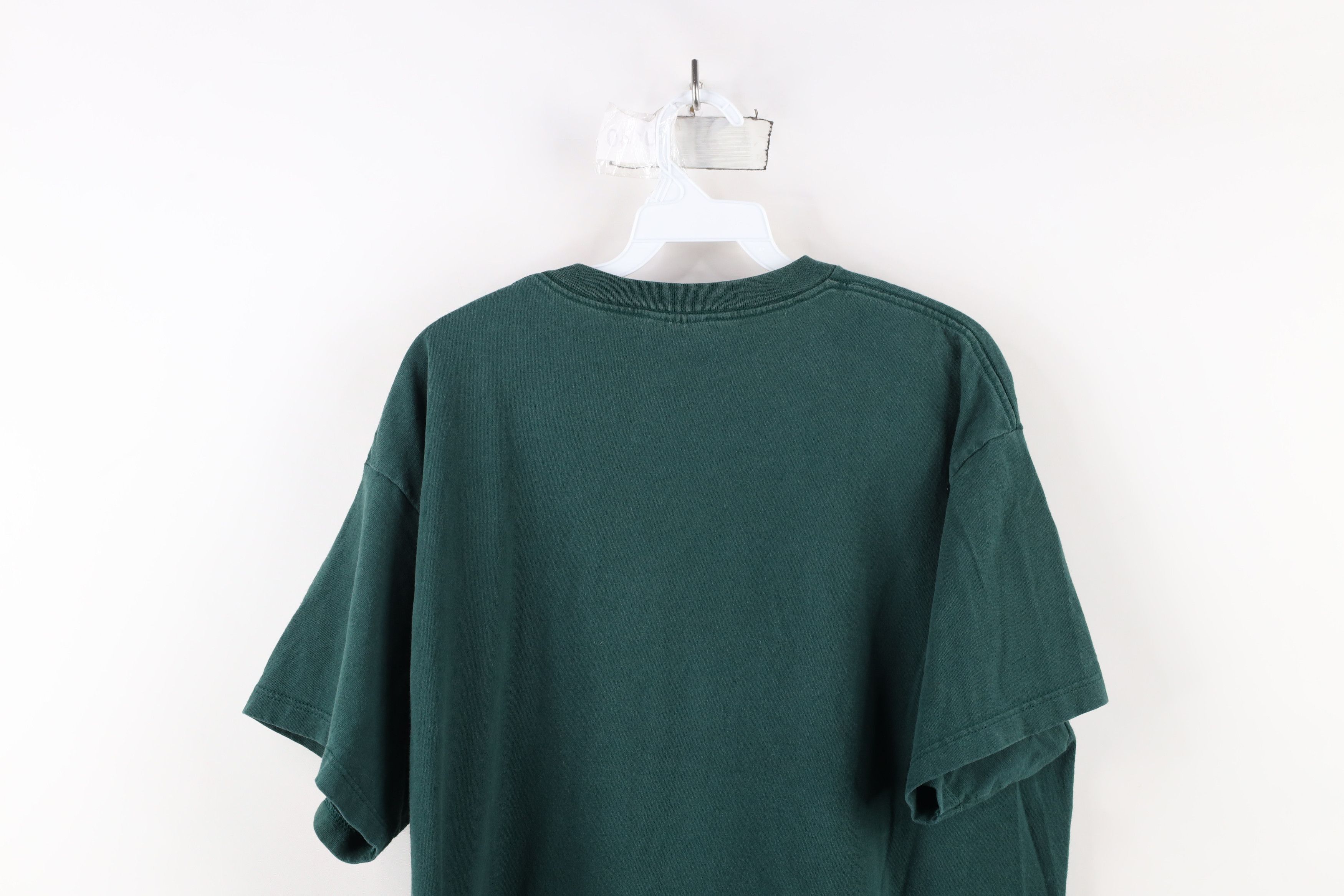 Nike × Vintage Vintage 90s Nike Travis Scott Mini Swoosh T-Shirt Green USA Size US L / EU 52-54 / 3 - 13 Thumbnail