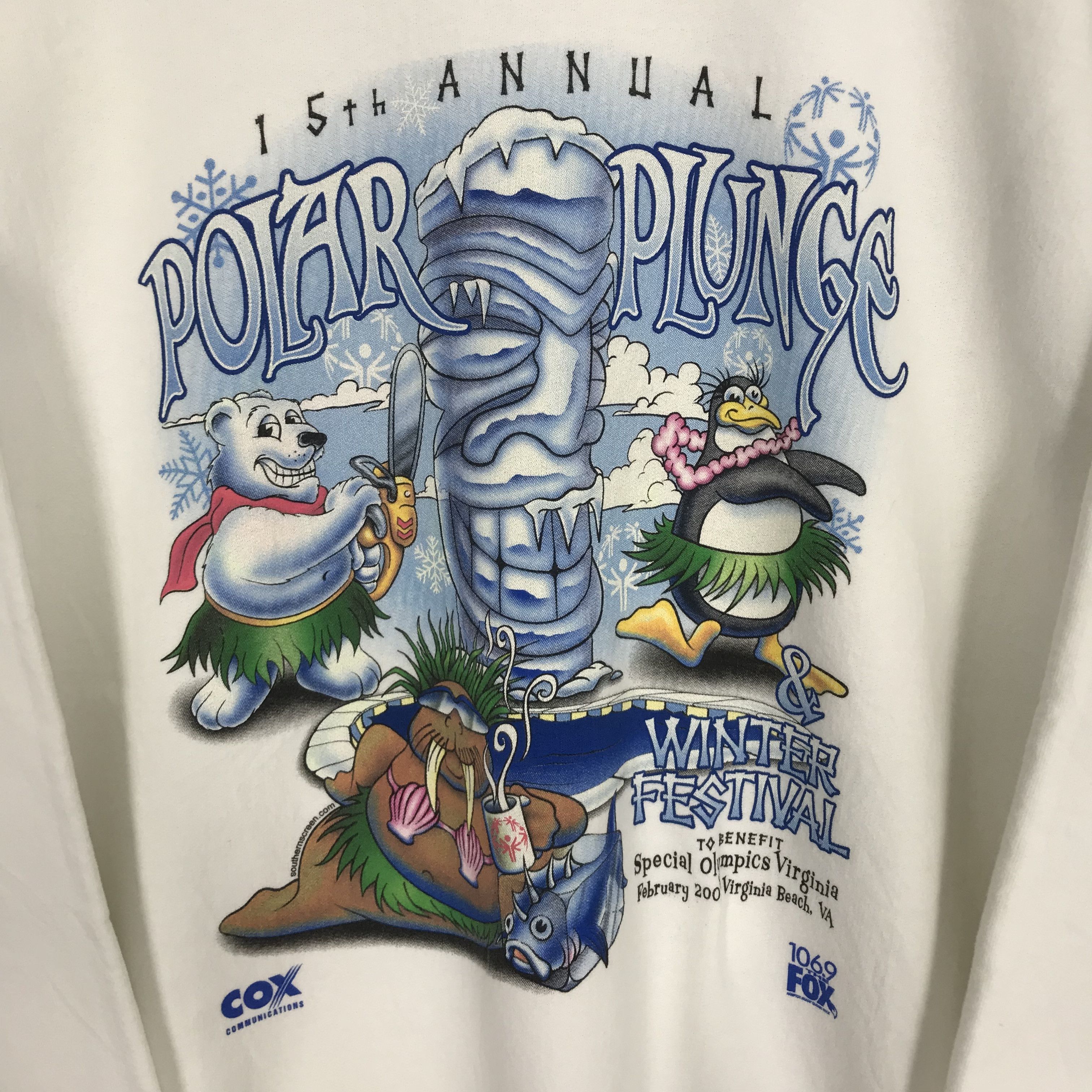 Vintage Vintage Y2K Polar Plunge White Sweatshirt - 465 Size US L / EU 52-54 / 3 - 4 Thumbnail