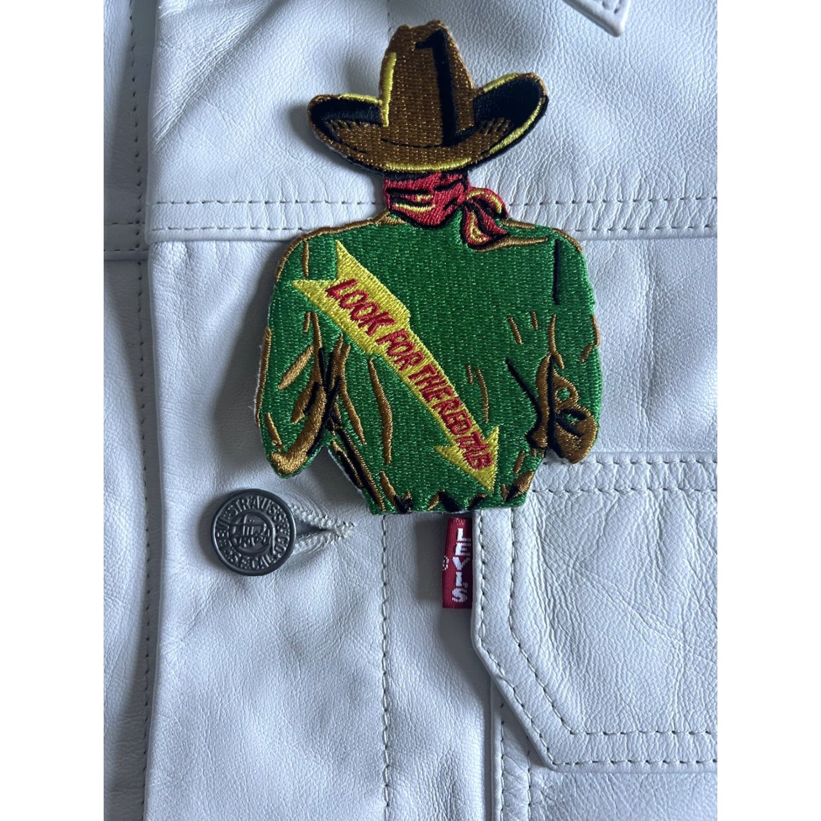 Levi's VINTAGE Stussy Levi’s Leather Jacket L Made Italy 2024 Trucker White Rare Collaboration Size US L / EU 52-54 / 3 - 6 Thumbnail