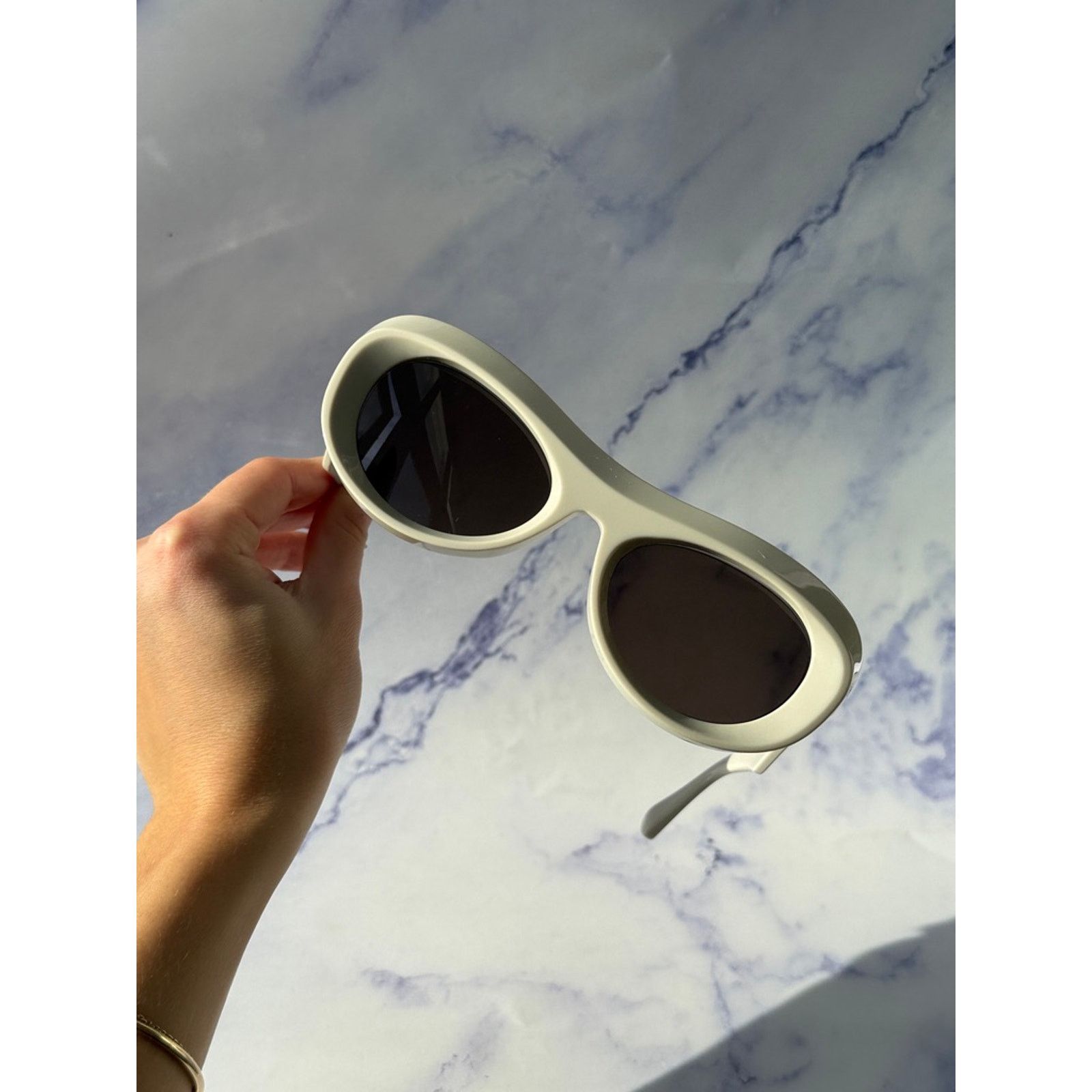 Bottega Veneta NEW Bottega Veneta BV1284S Ivory Mask Aviator Sunglasses Size ONE SIZE - 7 Thumbnail