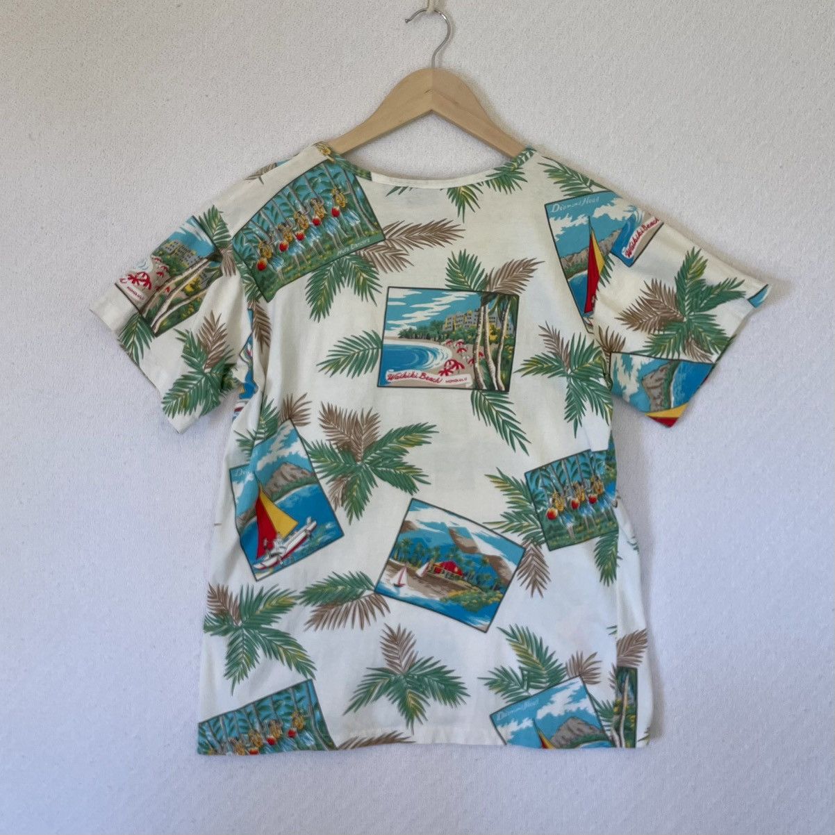 Ralph Lauren Vintage 80s 90s AOP Hawaiian Tropical Postcard Shirt Summer Size US M / EU 48-50 / 2 - 9 Thumbnail