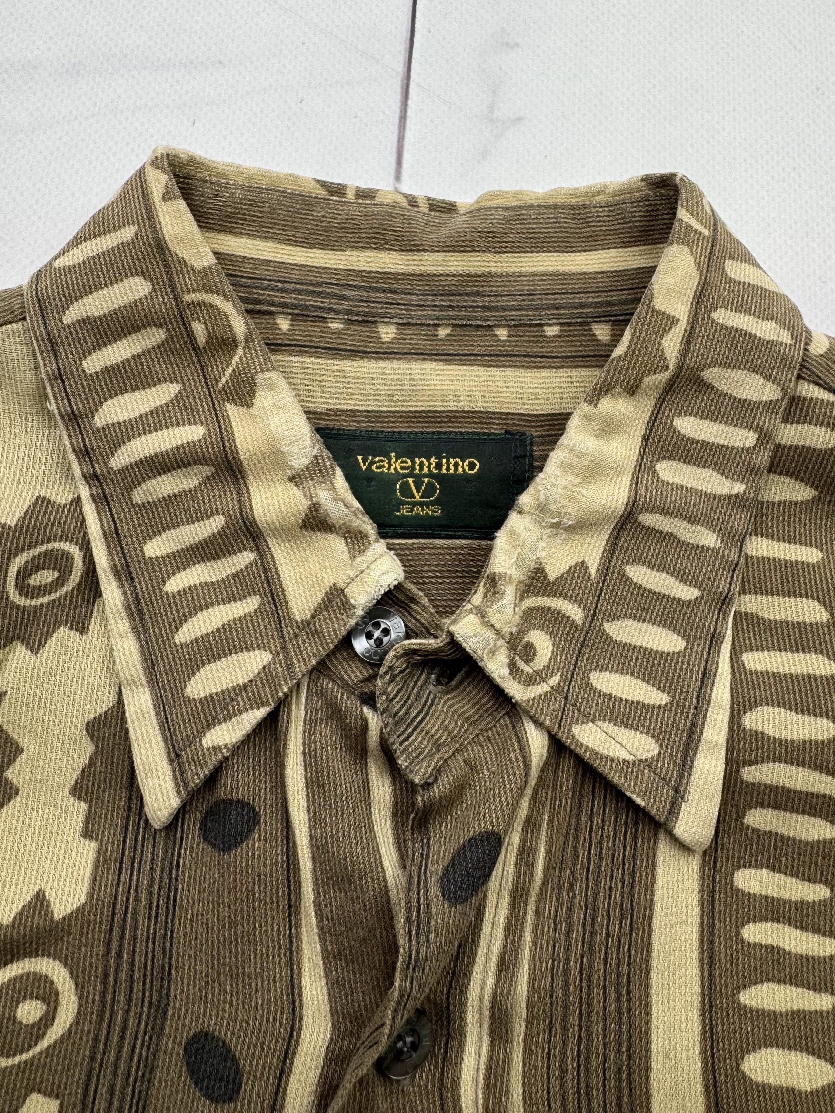Giovanni Valentino Valentino 90s Aztec Shirt (B350) Size US L / EU 52-54 / 3 - 9 Thumbnail