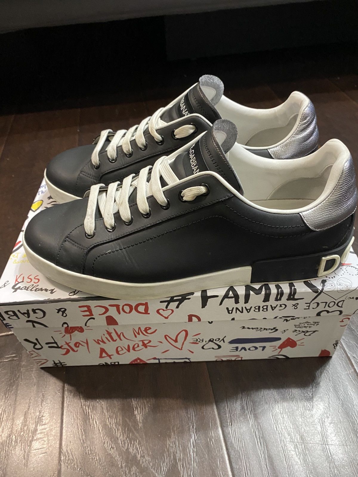 Dolce & Gabbana Dolce & Gabbana Portofino Leather Sneakers Size US 11 / EU 44 - 4 Thumbnail