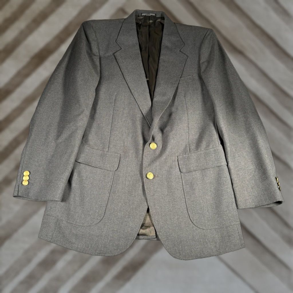 Men’s Classic 2 Button Gray Blazer Suit Jacket main image 0