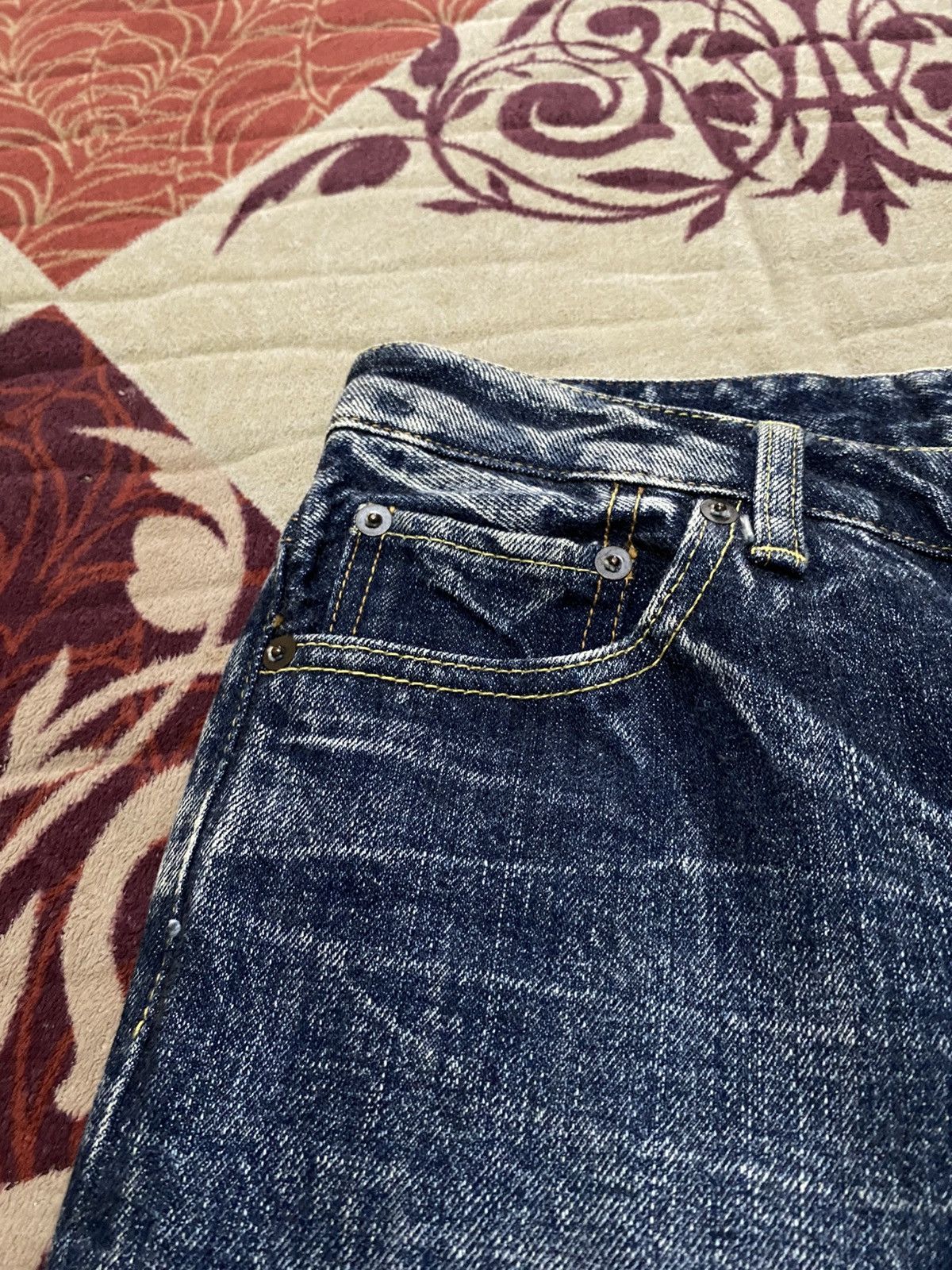 Japanese Brand Jhon Bull Flare Washed Denim Pants Size US 30 / EU 46 - 4 Thumbnail