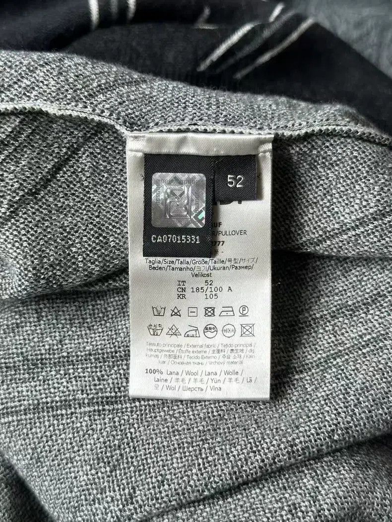 Fendi Fendi Black and gray striped all-over print wool knit swea Size US L / EU 52-54 / 3 - 4 Thumbnail