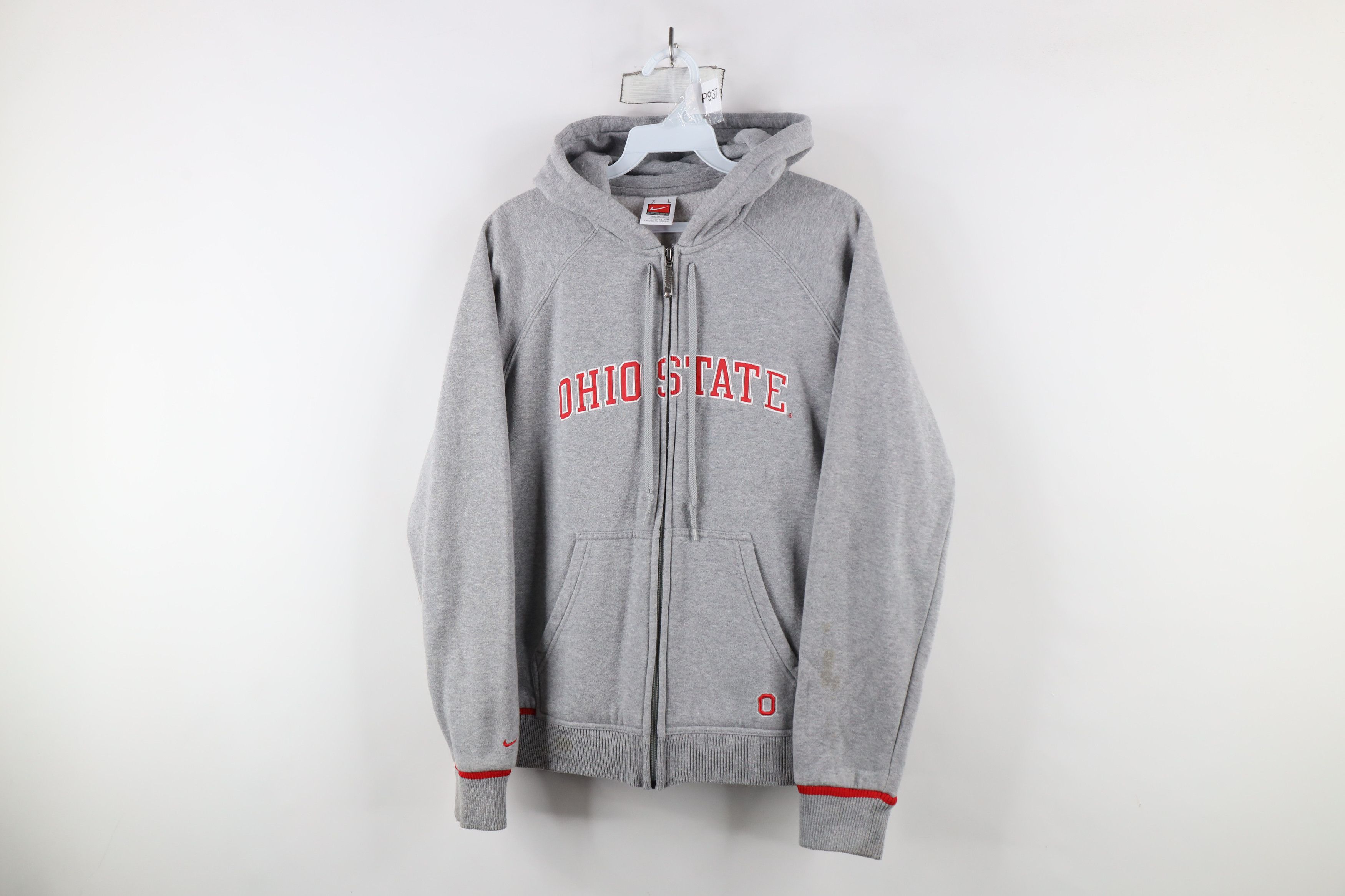 Nike × Vintage Vintage Nike Scott Mini Swoosh Ohio State University Hoodie Size L / US 10 / IT 46 - 1 Thumbnail