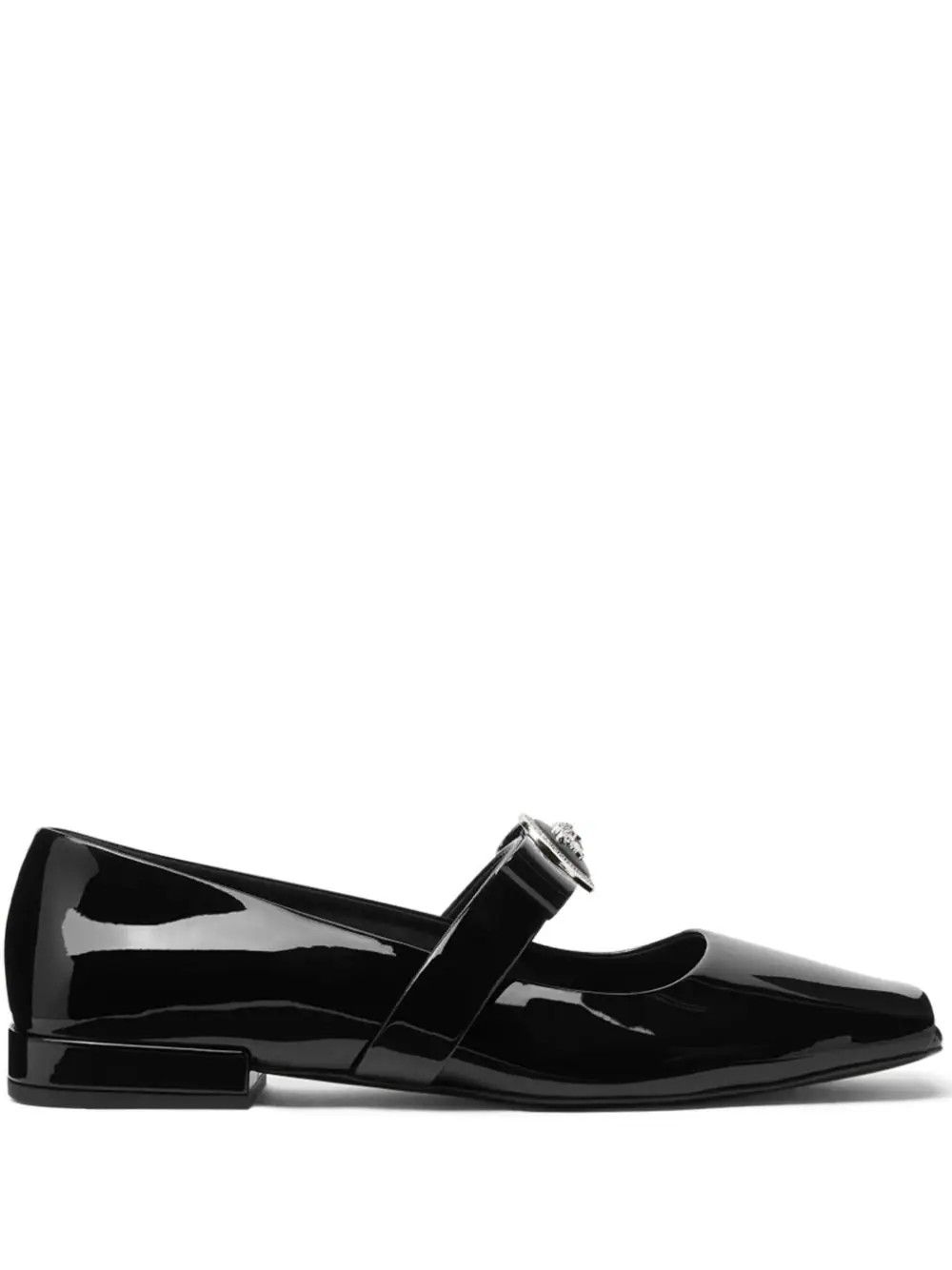 Versace o1s22i1n1024 Open-Toe Ballet Flats in Black Size US 10 / IT 40 - 1 Thumbnail