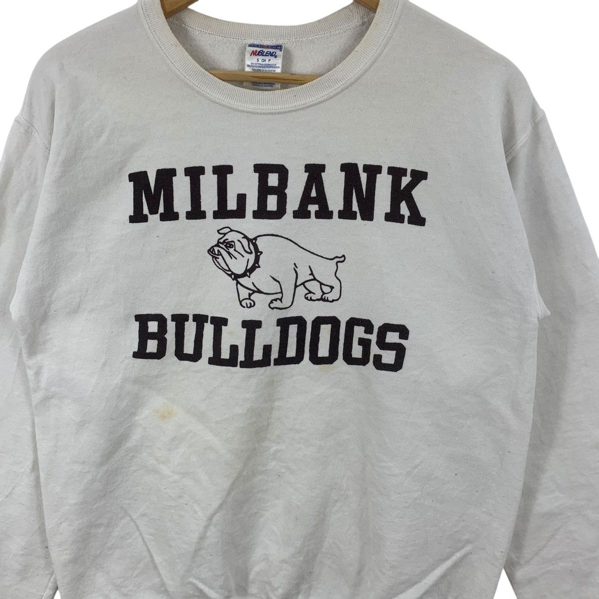 Vintage Vintage MILBANK BULLDOGS High School Mascot Sweatshirt Size M / US 6-8 / IT 42-44 - 5 Thumbnail