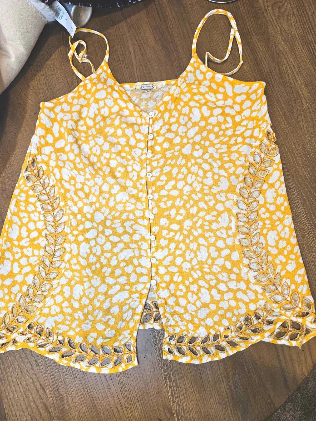 Designer Buckle's Brand Gimmicks Leopard Print Tank with Eyelets #550 Size S / US 4 / IT 40 - 2 Thumbnail