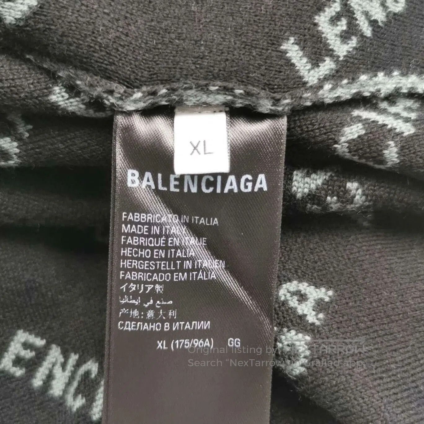 Balenciaga Balenciaga Wool Blend Letter Print Crewneck Long. Size US XL / EU 56 / 4 - 5 Thumbnail