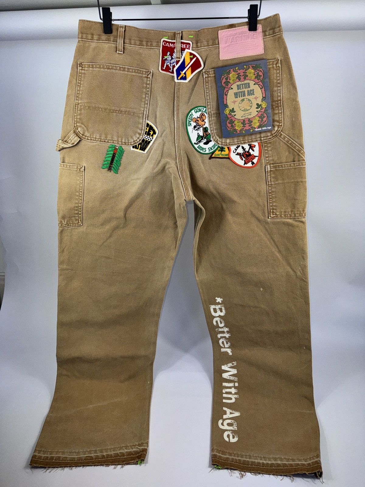 Better With Age GENTLEMENS PATCH WORK CARHARTT CARPENTER TROUSERS Size US 36 / EU 52 - 2 Thumbnail