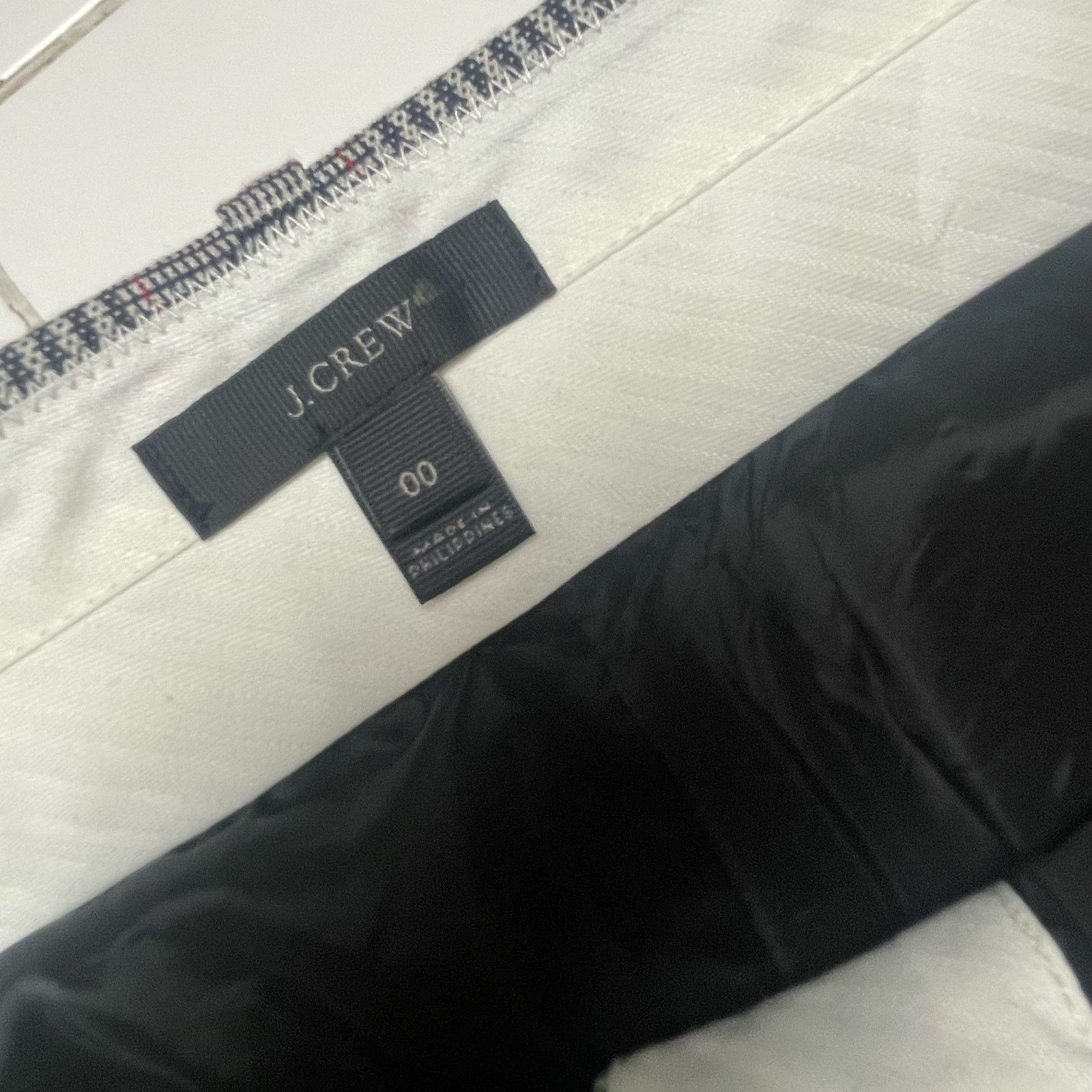 J.Crew J. Crew Womens Size 00 Black Plaid Dress Pants Career Size 24" / US 00 / IT 34 - 4 Thumbnail