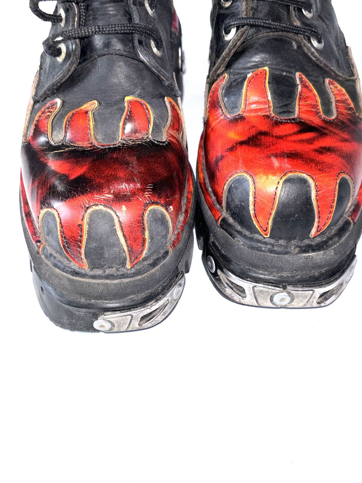 New Rock Vintage New Rock Flame leather boots Size US 8 / EU 41 - 8 Thumbnail