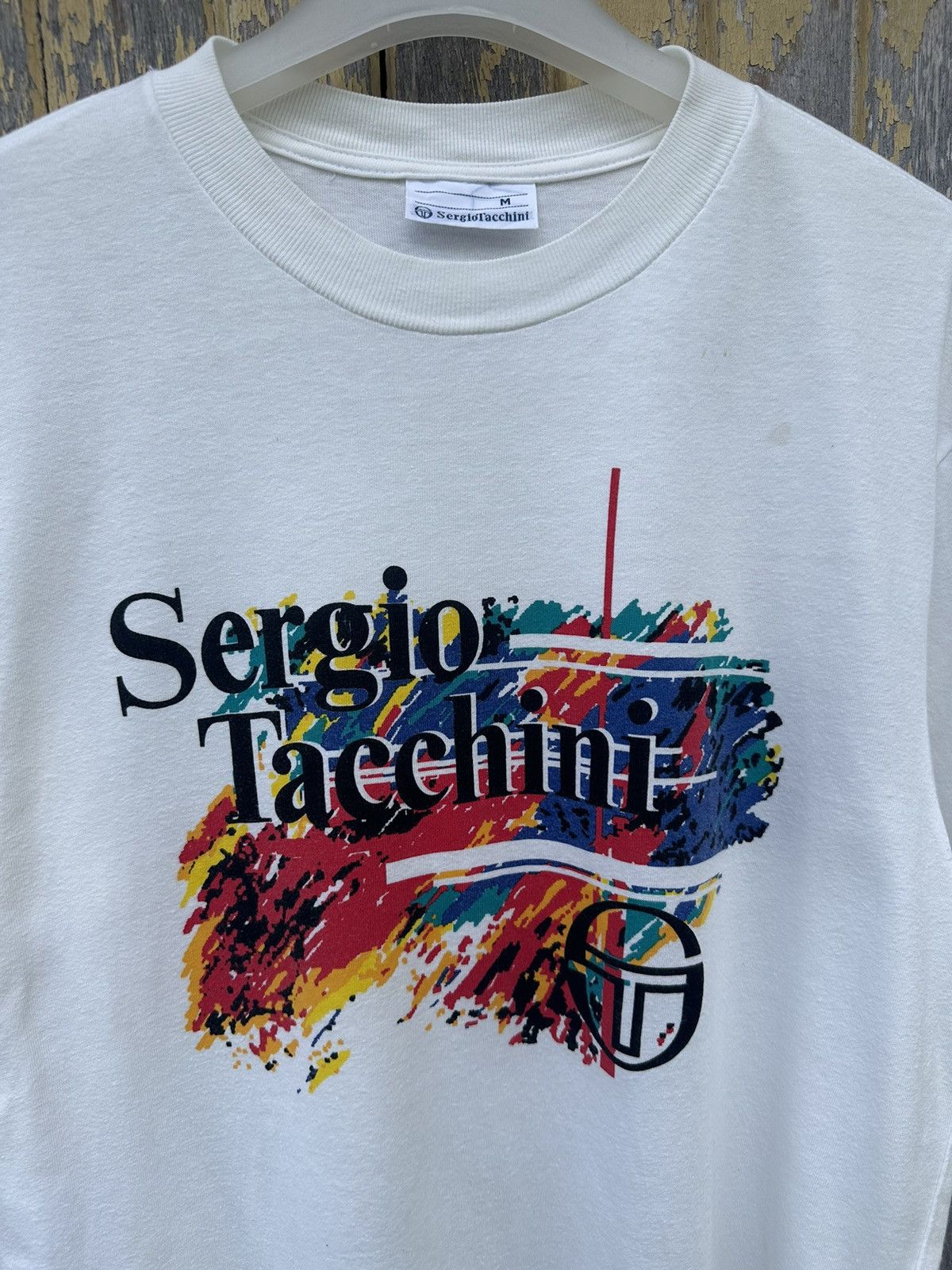 Sergio Tacchini Vintage Sergio Tacchini Tshirt A519 Size US M / EU 48-50 / 2 - 2 Thumbnail