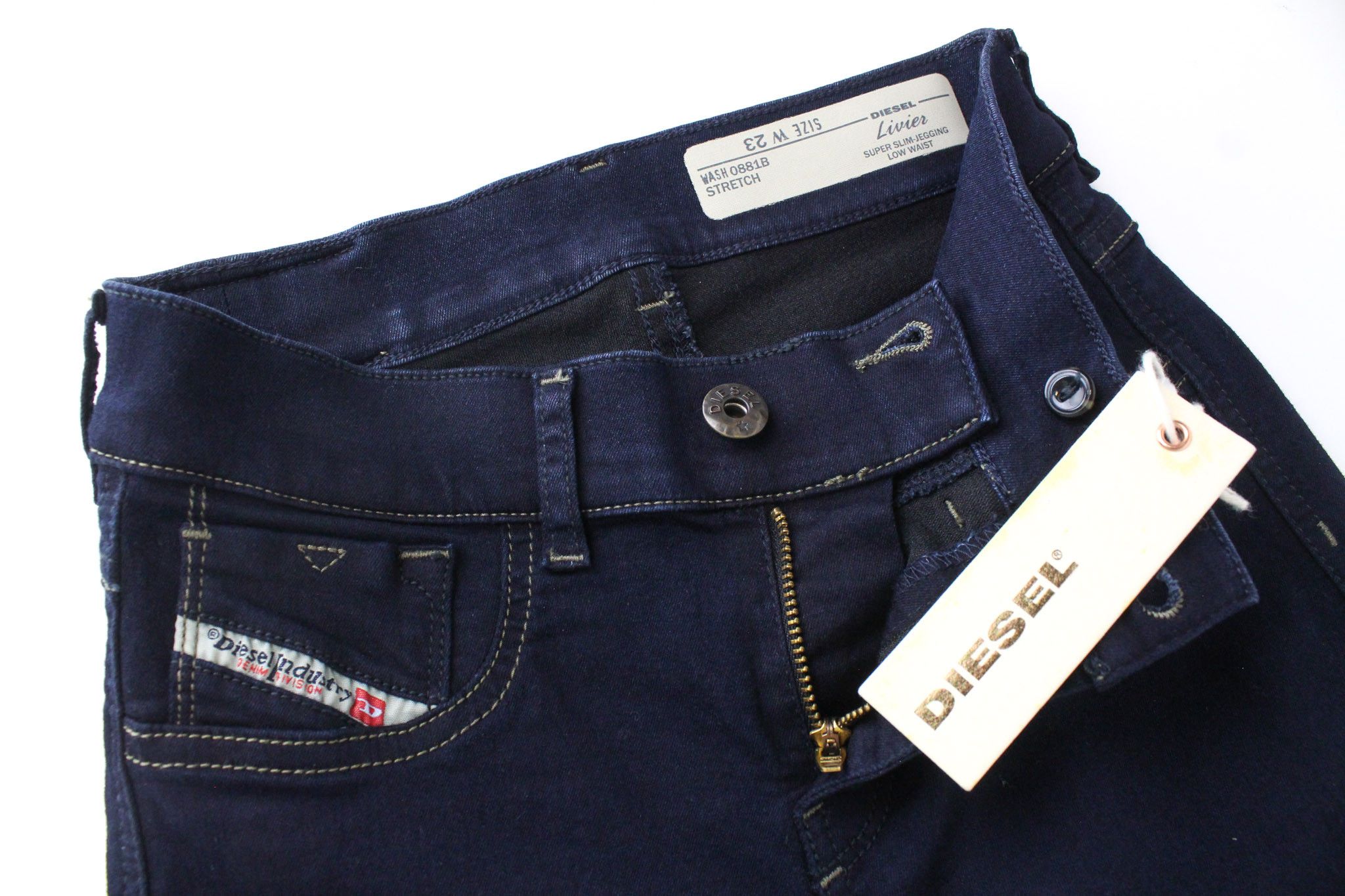 Diesel LIVIER 0881B W23 Girls Blue Jegging Jeans 70063 Size 23" - 4 Thumbnail