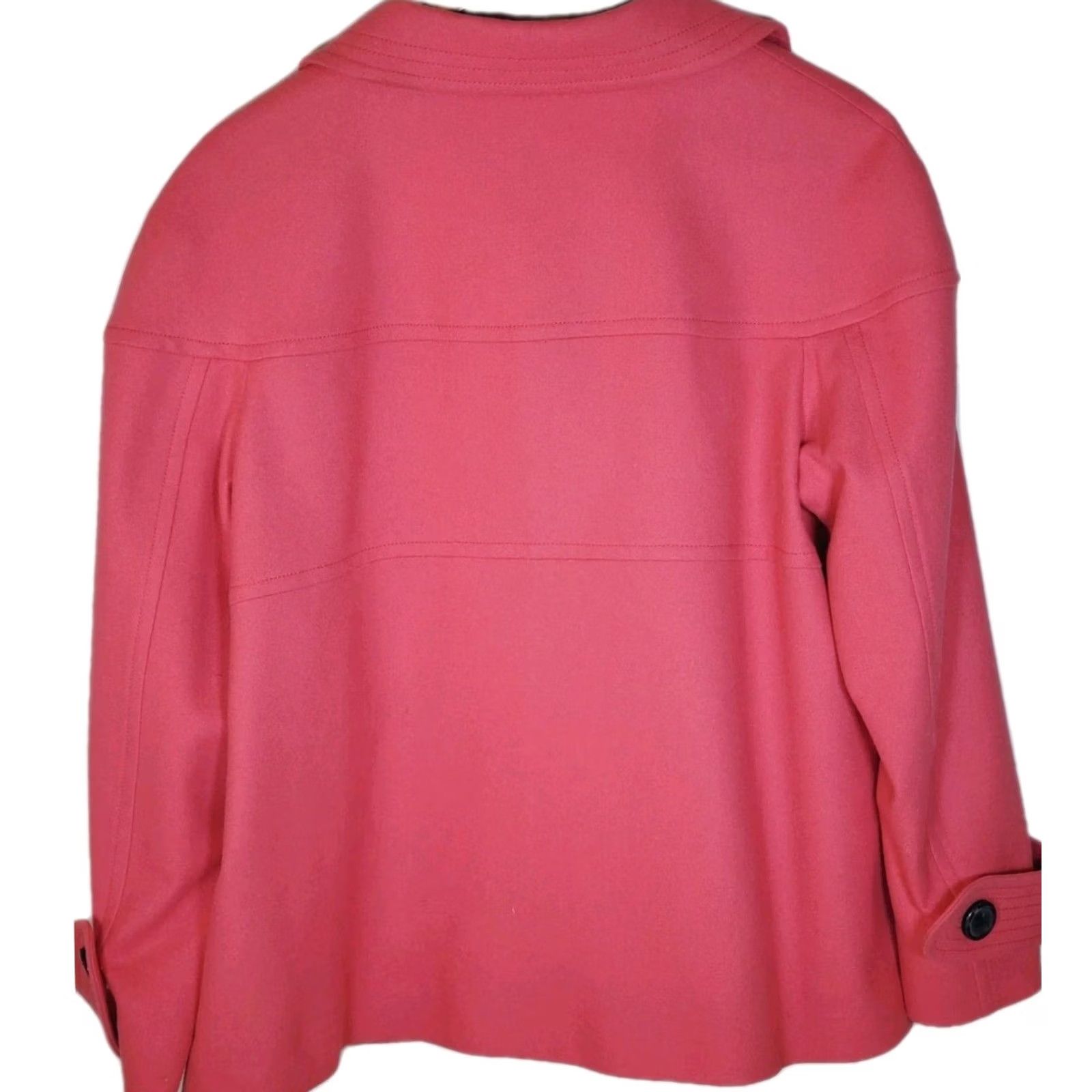 Pendleton VINTAGE Pendleton Jacket Women L 100% Virgin Wool Salmon-Pink Coral Made USA Button Pocket Lined Breathing Classics Women's Jacket Size L / US 10 / IT 46 - 3 Thumbnail
