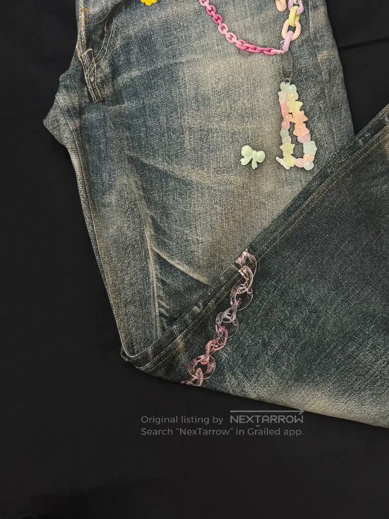 Acne Studios Acne Studios Distressed Washed Candy Chain 3D Printed Jean Size US 30 / EU 46 - 3 Thumbnail