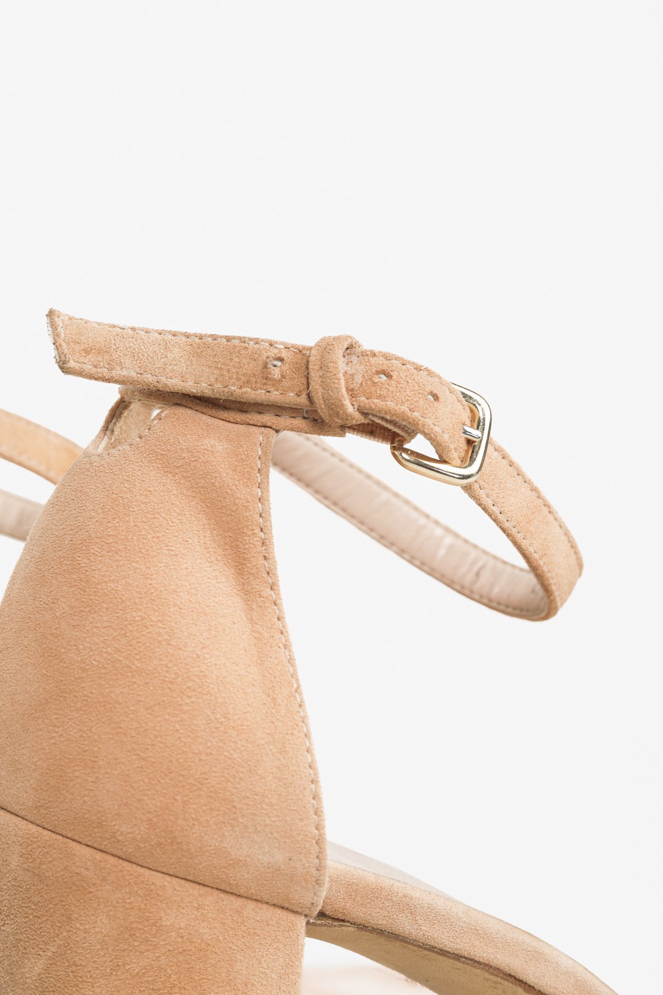 Stuart Weitzman Stuart Weitzman NearlyNude Naked Suede Ankle-Strap Sandals Size US 8.5 / IT 38.5 - 8 Thumbnail