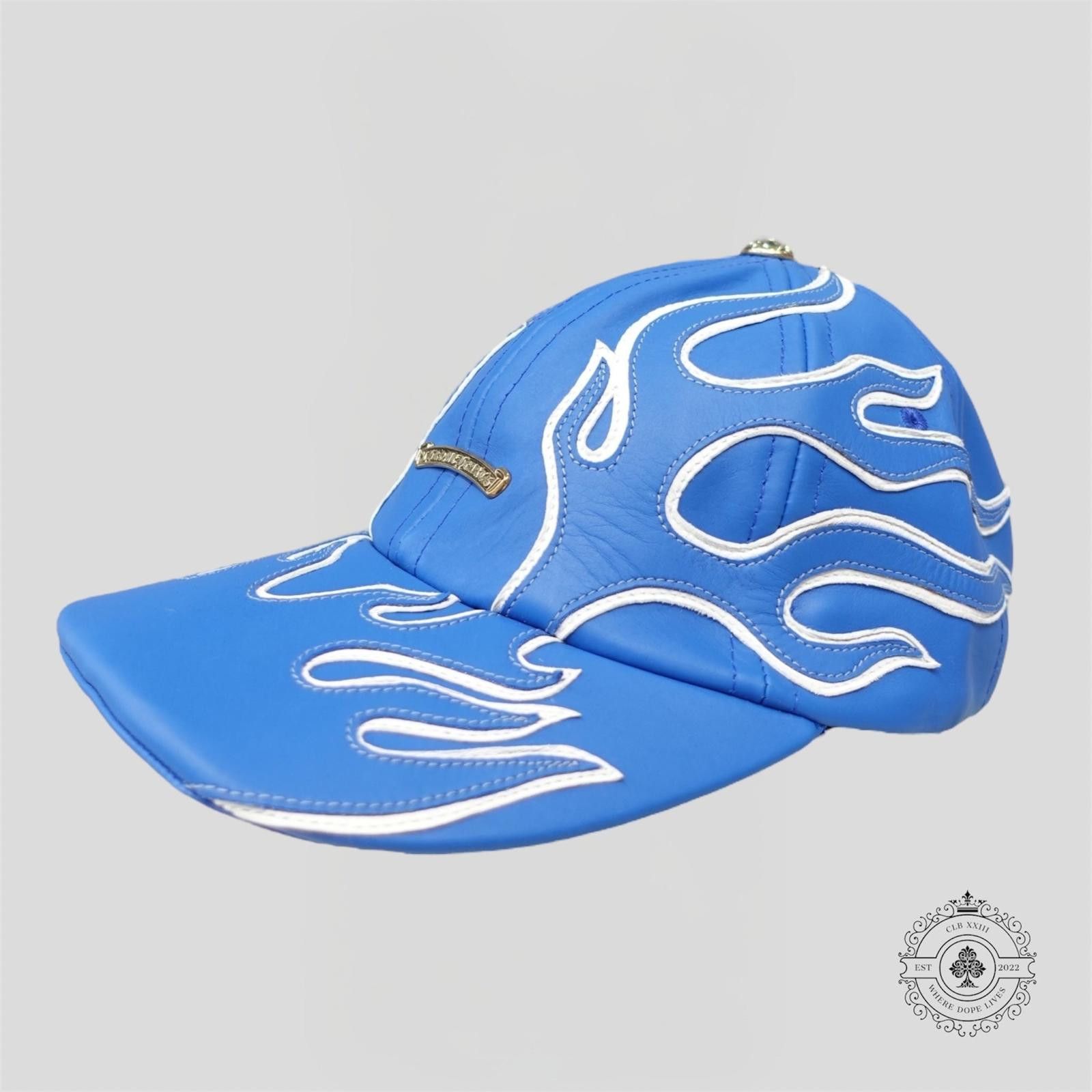 Chrome Hearts Chrome Hearts Leather Flame Patch 6 Panel Hat in Blue Size ONE SIZE - 5 Thumbnail