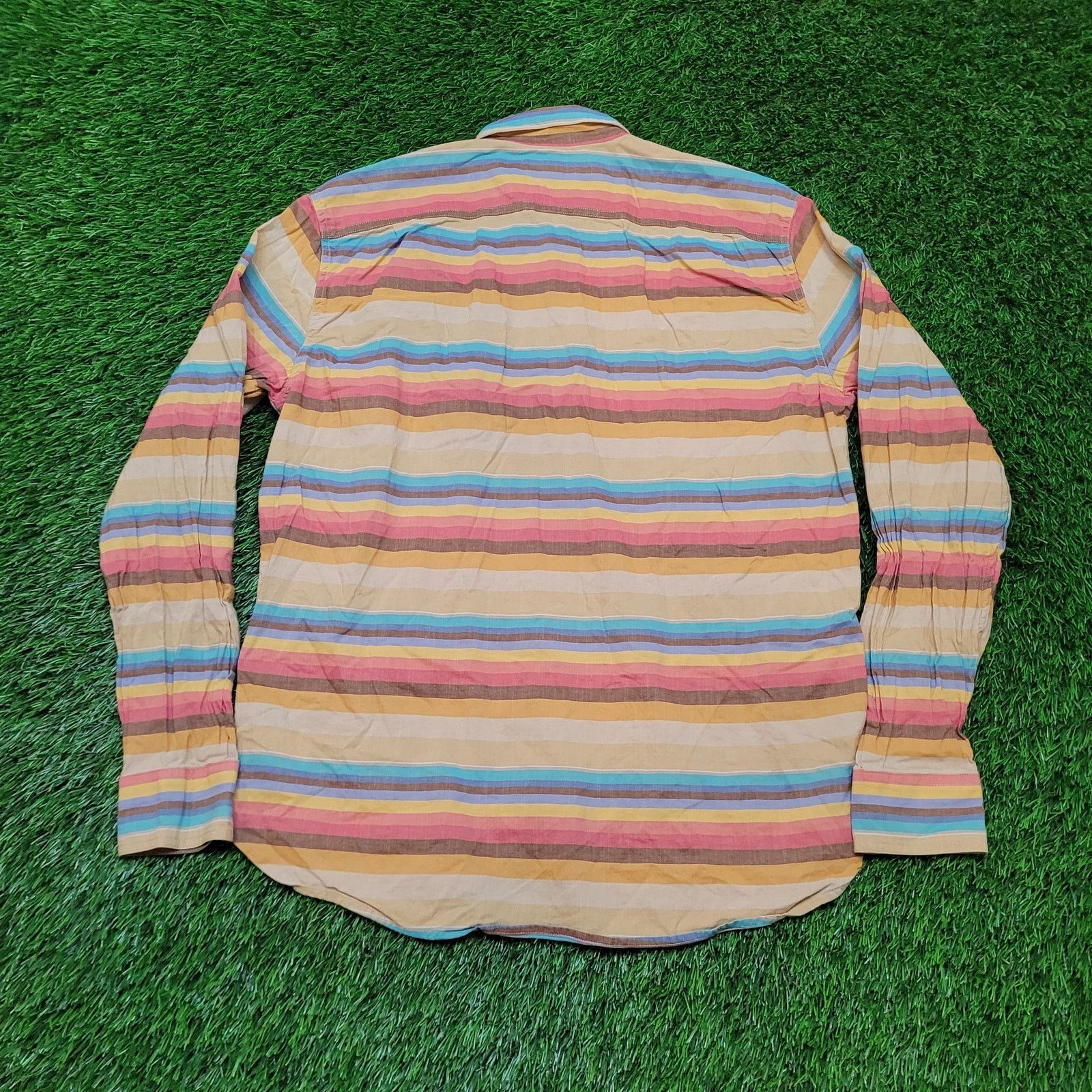 Lucky Brand VTG Y2K Lucky Brand California Baja Stripe Shirt L Boho Surf Size US L / EU 52-54 / 3 - 3 Thumbnail